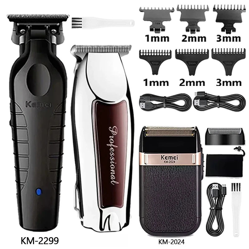 

Машинка для стрижки волос Kemei для мужчин, электробритва, триммер для волос, профессиональная машина для стрижки KM-2024 KM-2299 677, мужской триммер для волос