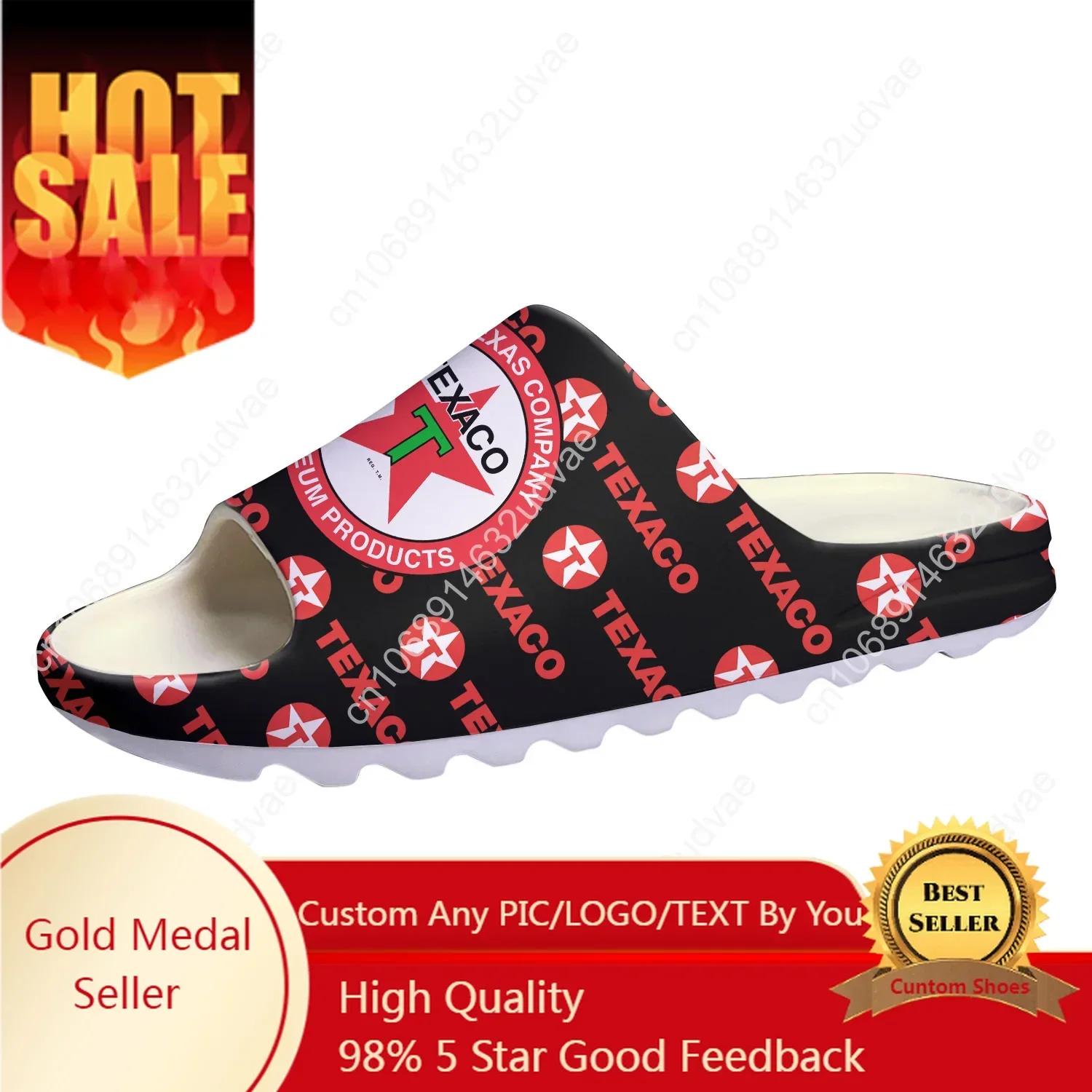 Texaco Custom Made Soft Sole Sllipers Home Clogs Step On Water Shoes Mens Womens Teenager Bathroom Beach Step In Slliper