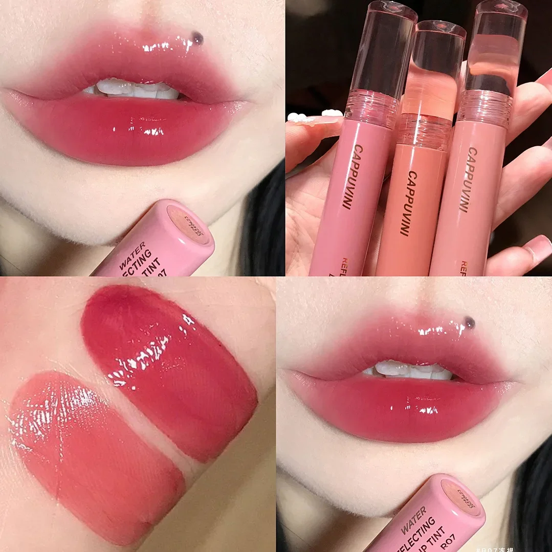 6 Color Mirror Water Lip Gloss Moisturizing Sexy Lips Plumper Liquid Lipstick Waterproof Lasting Red Lips Tint Makeup Cosmetic