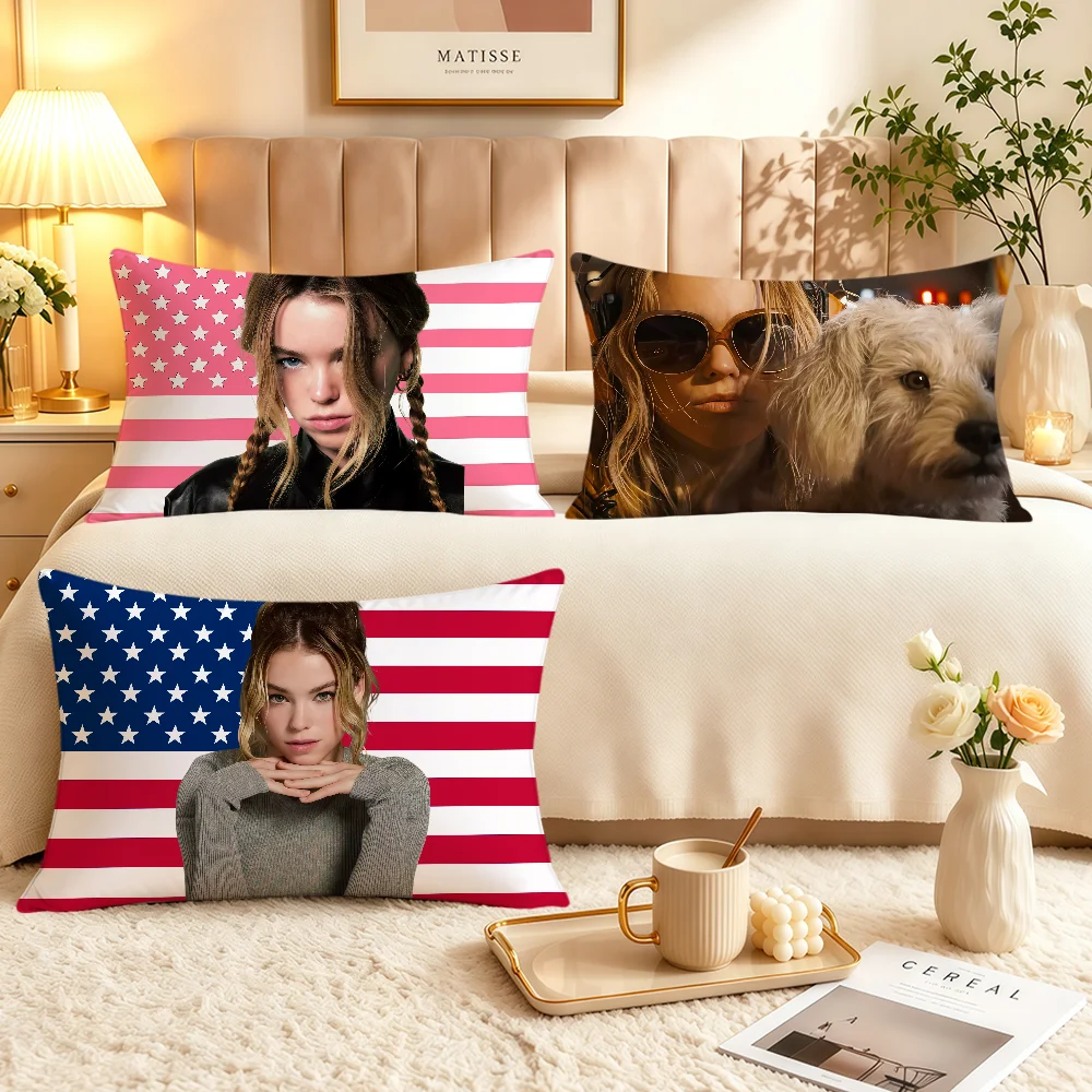 Actor M-Milly Alcock Cushion Cover Soft Rectangle Pillowcover Home Sofa Living Room Decor Dorm Bedside Hogar Pillowcase Gift