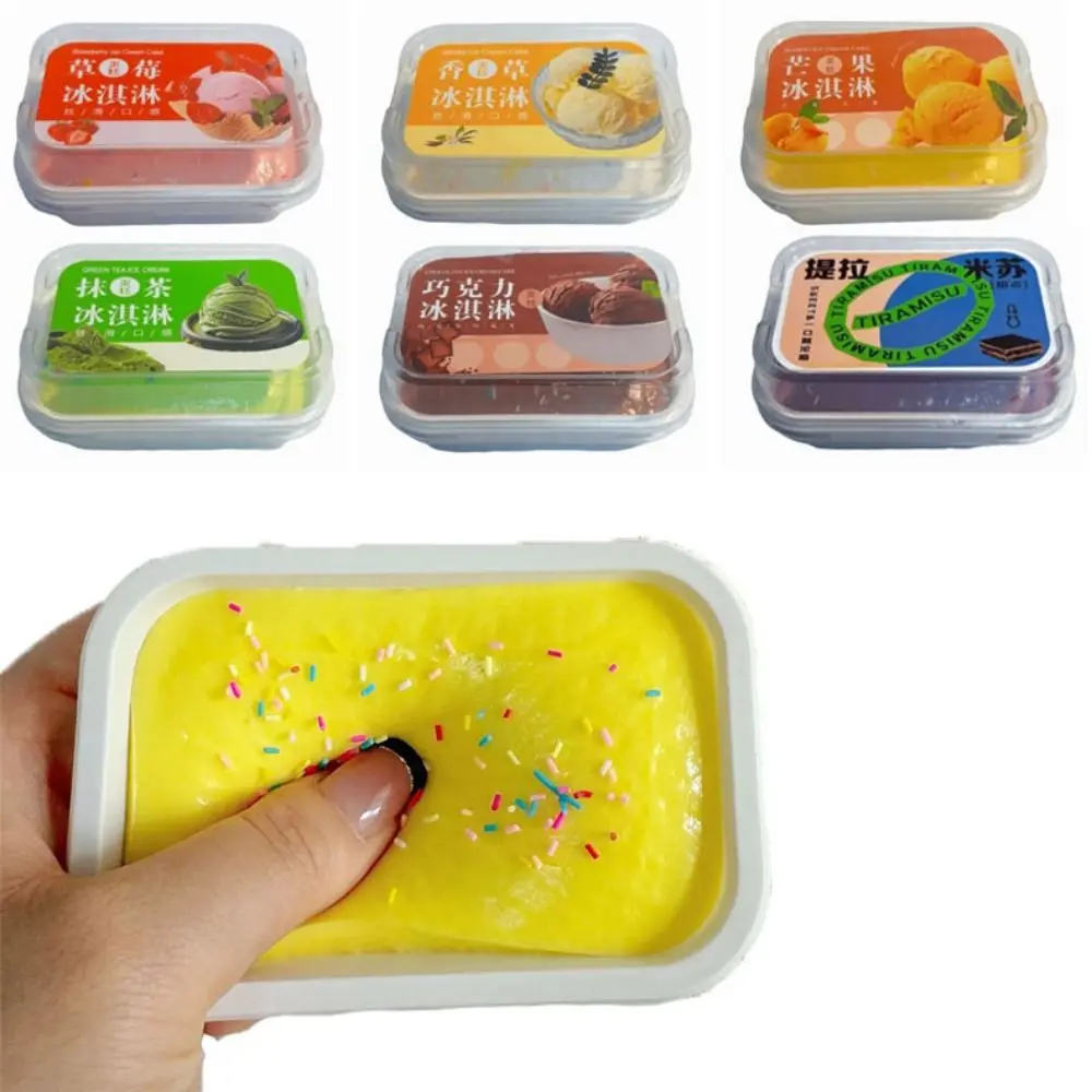 Slow-rebound Simulation Bread Squeeze Toy 3D Bread Shaped  Fidget Toy Handmade Kneading Sticky Box Cake  Toy