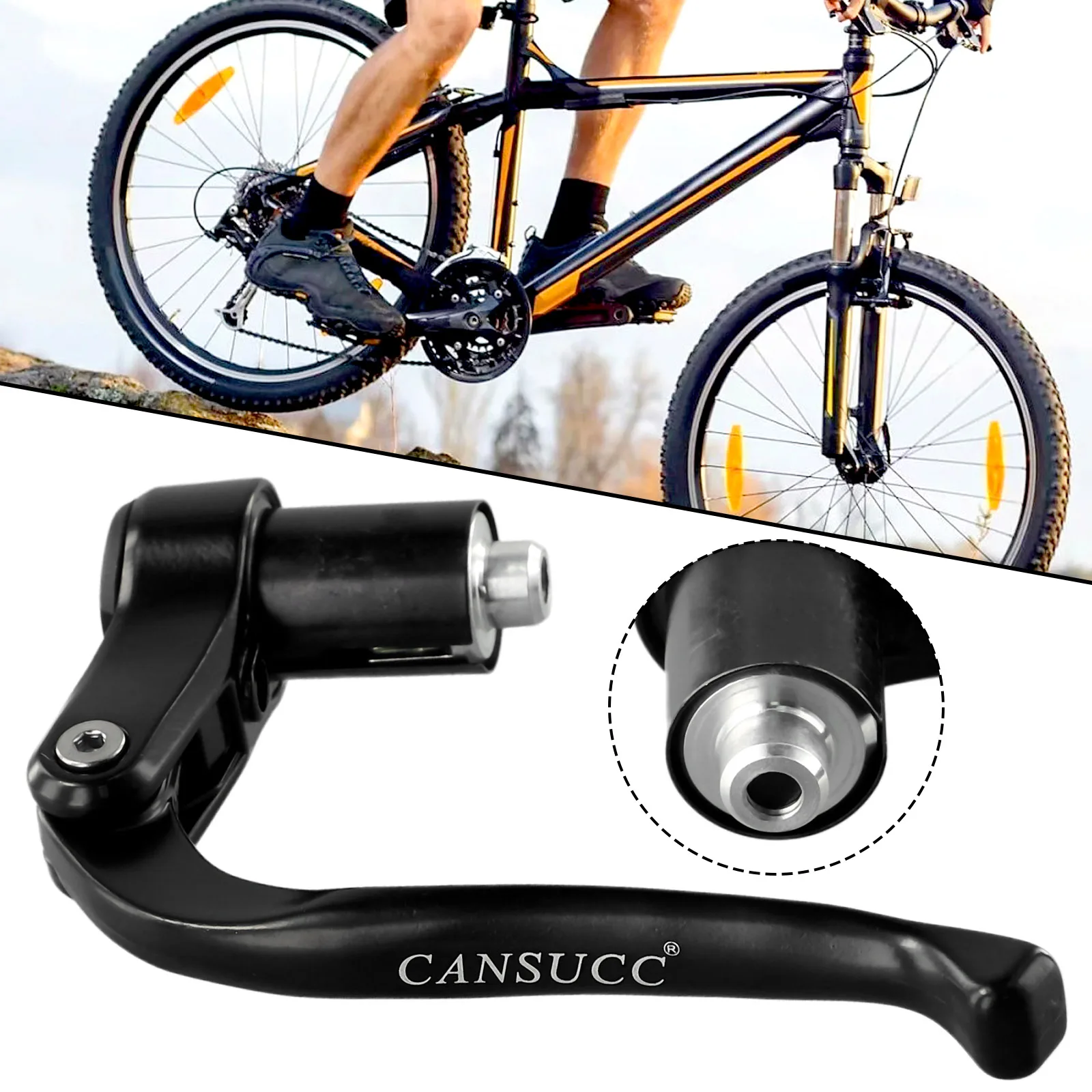 Alumínio Liga Triathlon Aerobar Bar, Black Base Brake End, Peças De Reposição De Bicicleta, MTB Sports Acessórios, TT, 1Pc