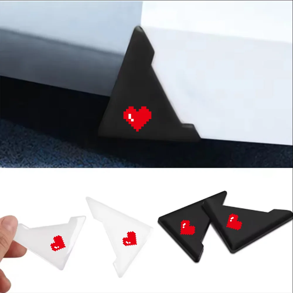 Car Door Corner Anti-Collision Sticker Cartoon Corner Protector Red Heart-Shaped Door Edge Scratch Protection Strip Car Anti-Collision Strip Door Opening Protection Gadget