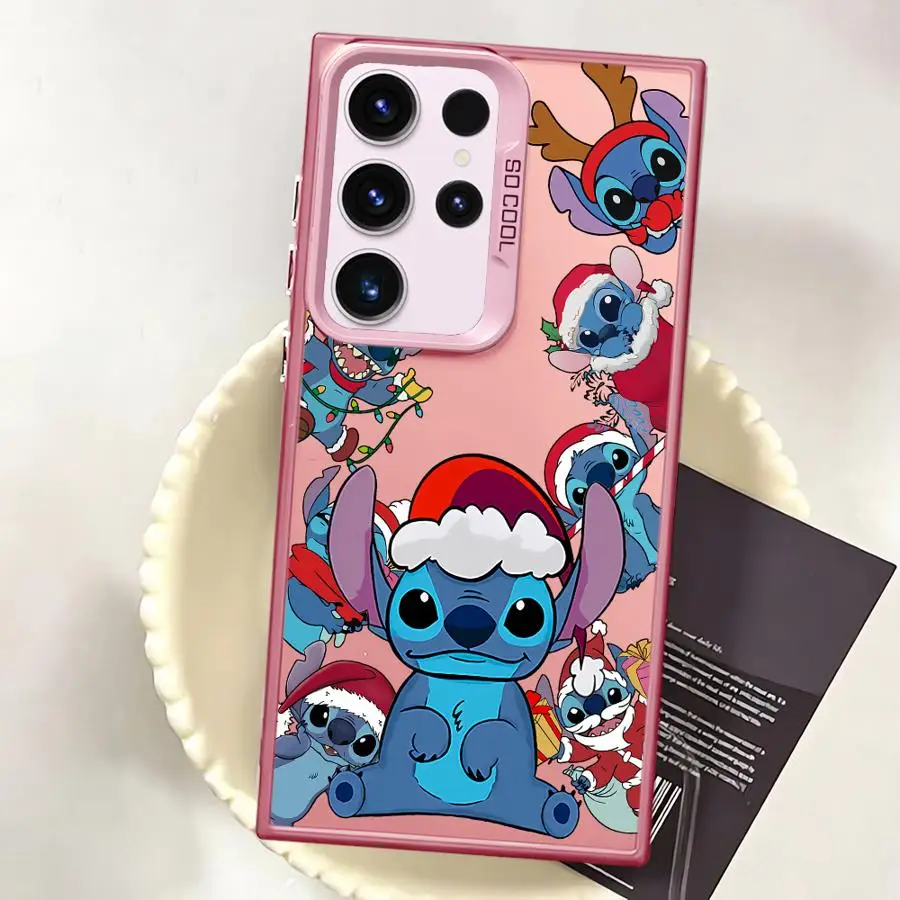 Cartoon Stitch Cute Christmas Soft Cover Case for Samsung Galaxy S21 S20 FE S24 S25Plus S25 Note 20 Ultra S22 S23
