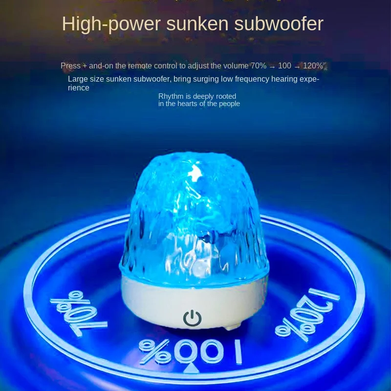 Bluetooth speaker, water ripple light, room, back to school atmosphere light, romantic speaker, bedside night light