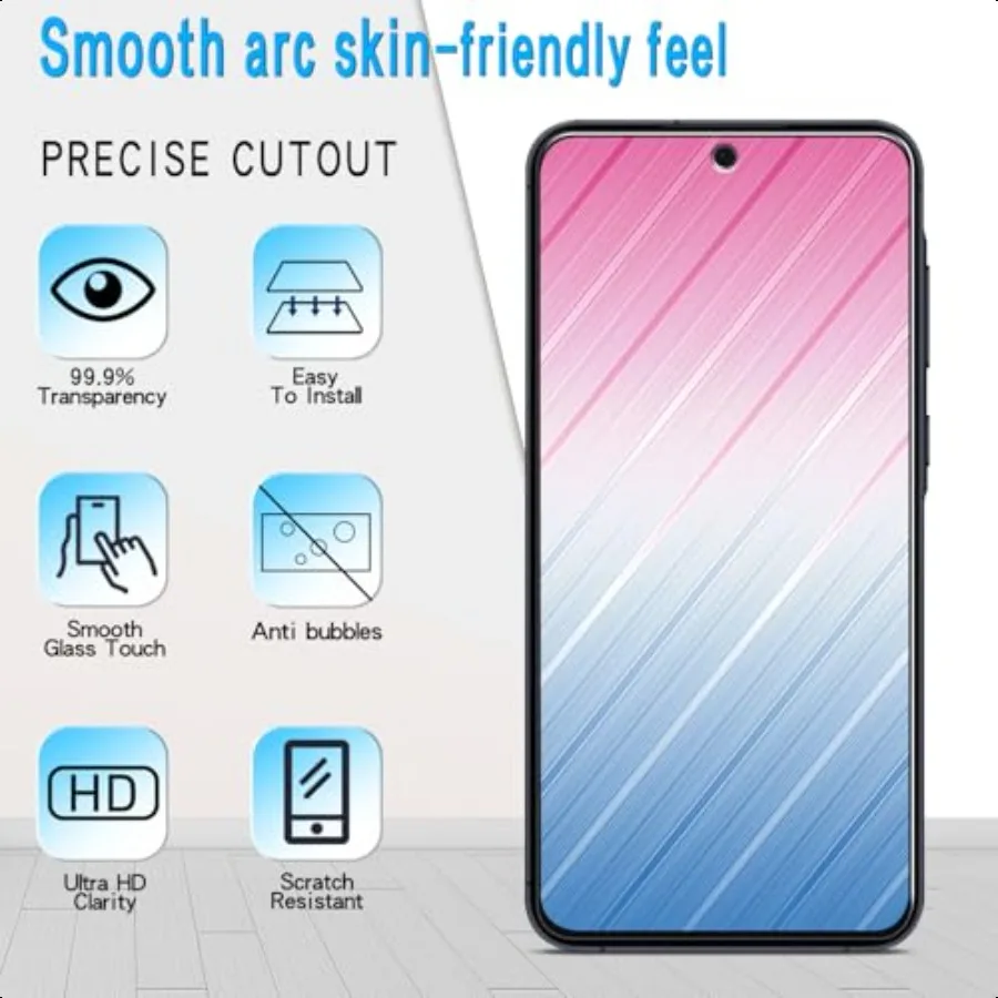 Slanku [3 упаковки защитной пленки для экрана Samsung Galaxy A56, пленка из закаленного стекла, защита от царапин, HD, прозрачный чехол, приятный на ощупь