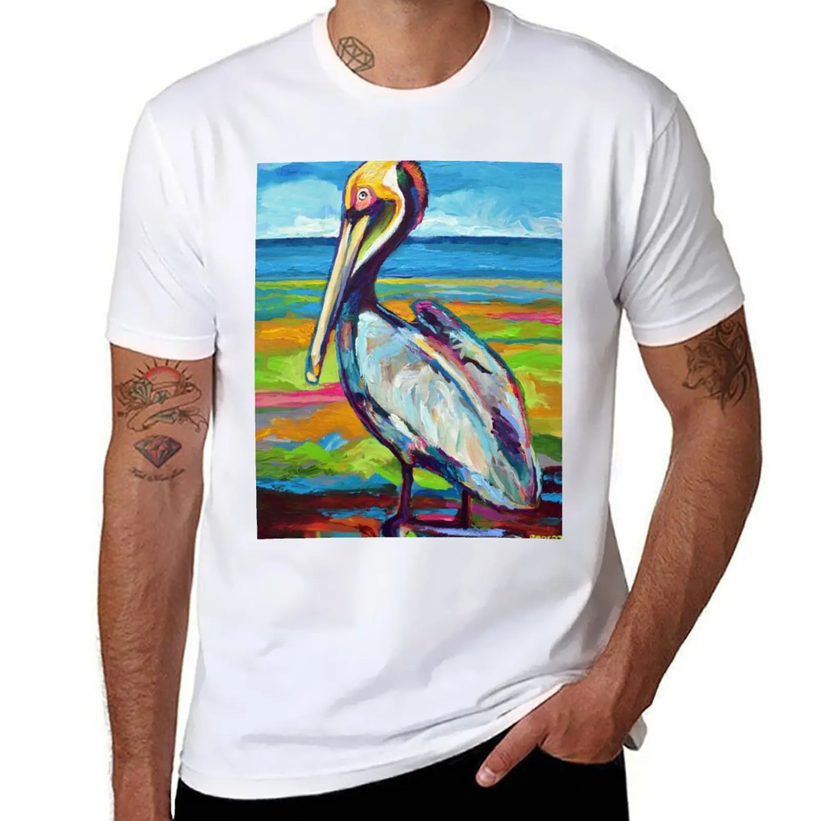 

Colorful St Pete Pelican T-Shirt funny t shirts cotton t shirts for man cotton T-Shirt