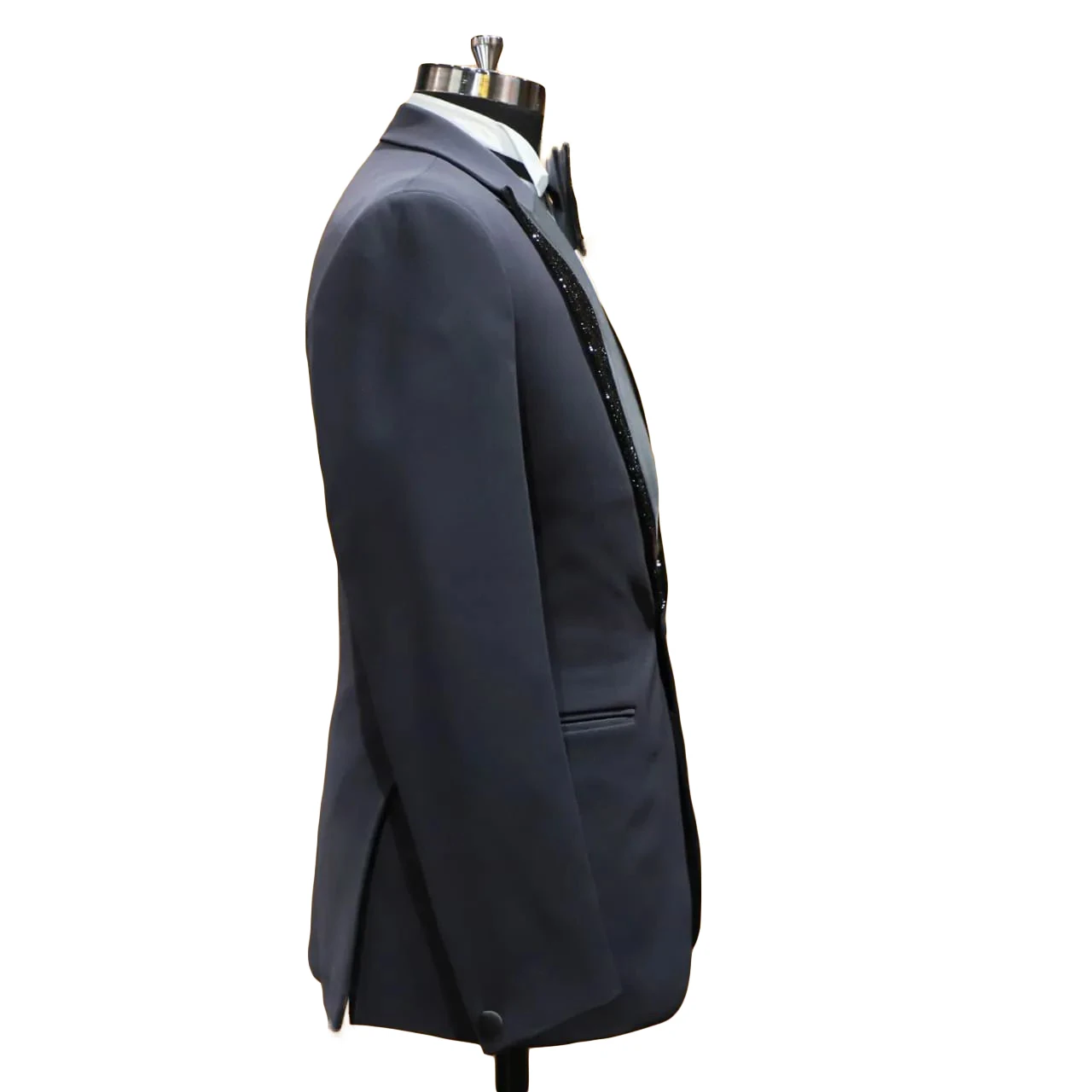 Sprankelende Herenpakken Op Maat Gemaakte 2 Stuks Blazer Vest Met Één Knoop Brede Revers Bruiloft Formele Kralen Slim Fit Op Maat Gemaakt Plus Maat