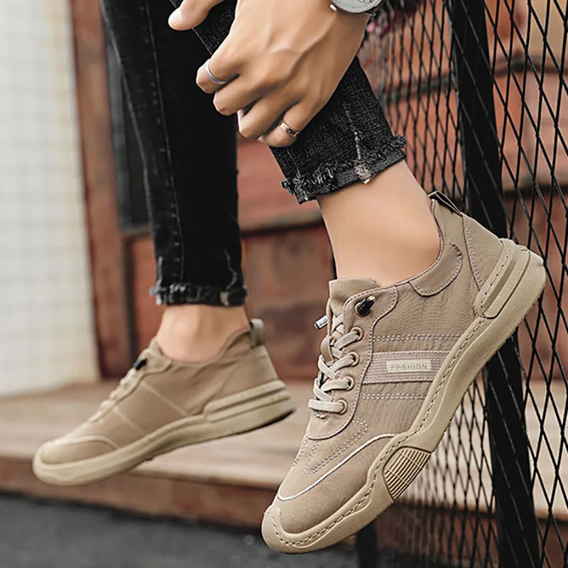 

Модные мужские туфли на плоском каблуке со шнуровкой, парусиновая верхняя часть, дышащая для бега и отдыха, удобная посадка, популярный стиль