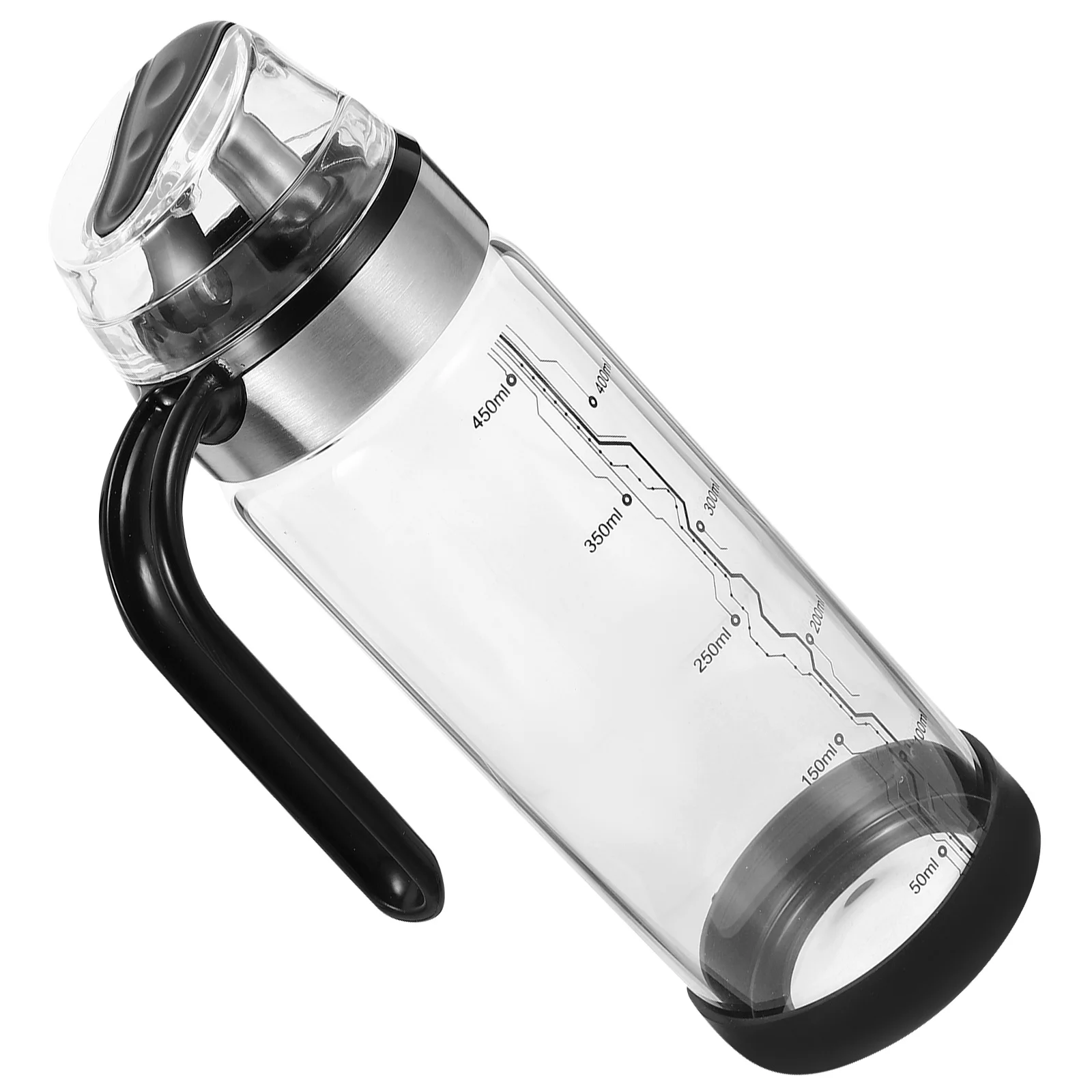 

Cooking Oil Dispenser Container Home Bottle Soy Sauce Holder for Kitchen Black Small Automatic
