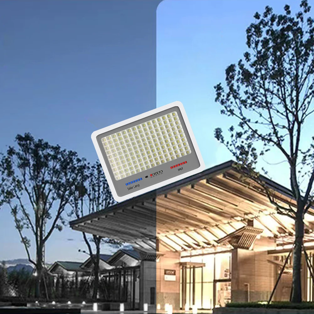 

Светодиодный прожектор на солнечной энергии с автоматическим включением, уличный, с несколькими режимами, настенный, с дистанционным управлением, для сада и двора