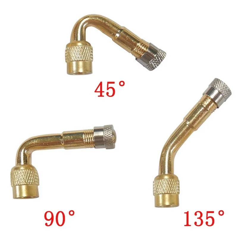 Válvulas de neumáticos de coche, tubo de extensión de inflado, adaptador de 45/90/135 grados, accesorios universales de conector de válvula de