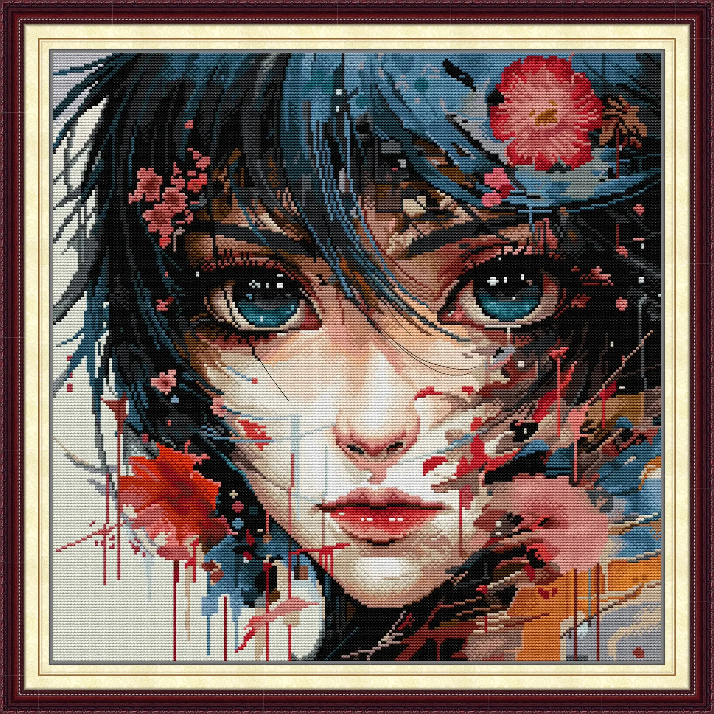 

Joy Sunday Pre-printed Cross Stitch Kit Easy Pattern Aida Stamped Fabric Embroidery Set-fix One's Eyes On