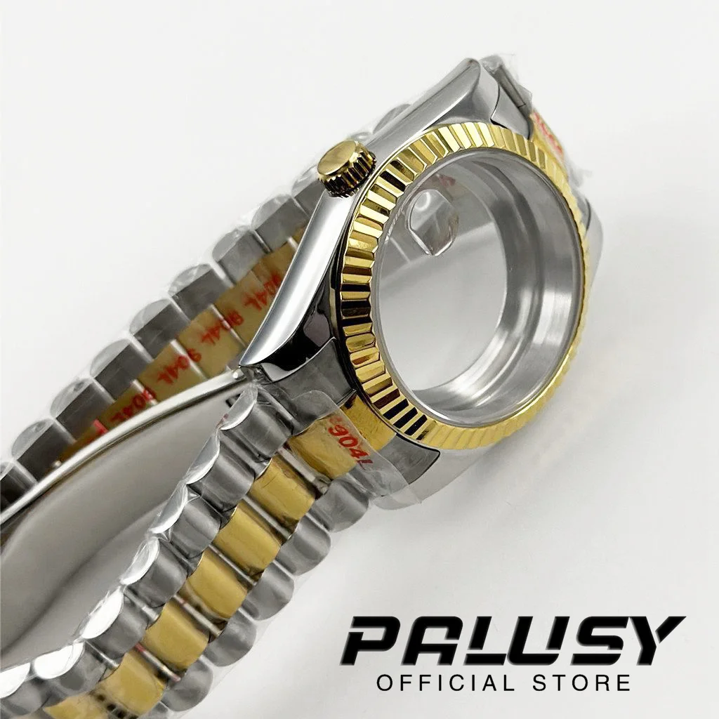 جراب ساعة ياقوت مقاوم للماء ، سوار رئاسي كريستالي ، حافظة منحنية مخدد ، NH34 ، NH35 ، NH36 ، NH38 ، ETA2824 ، PT5000 ، 36 ، 40