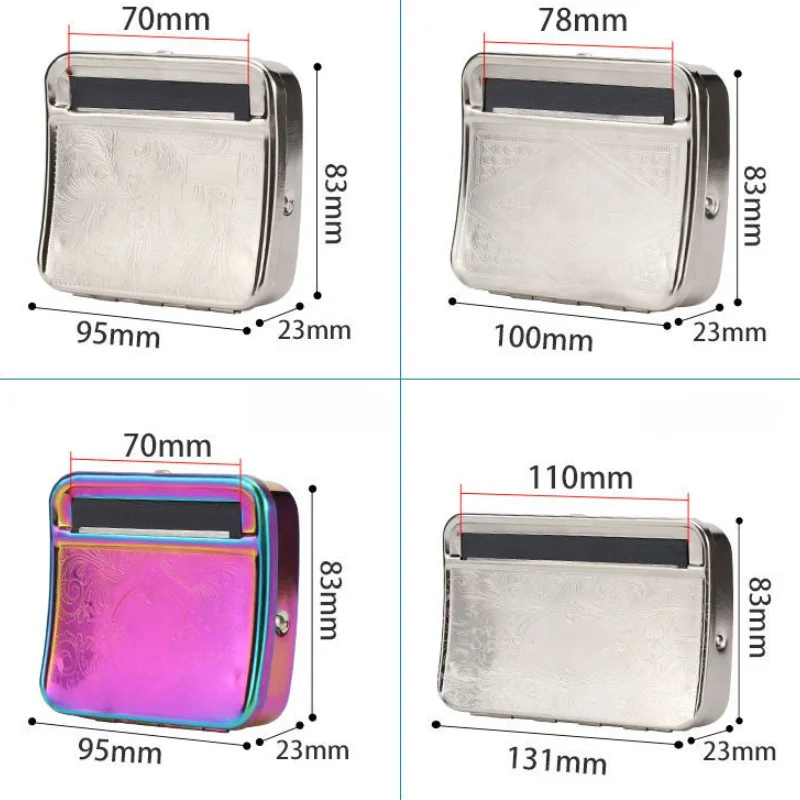 Nowa metalowa maszyna do zwijania wałek tytoniowy etui na papierosy 70mm 78mm 110mm maszyna do zwijania wałków do palenia