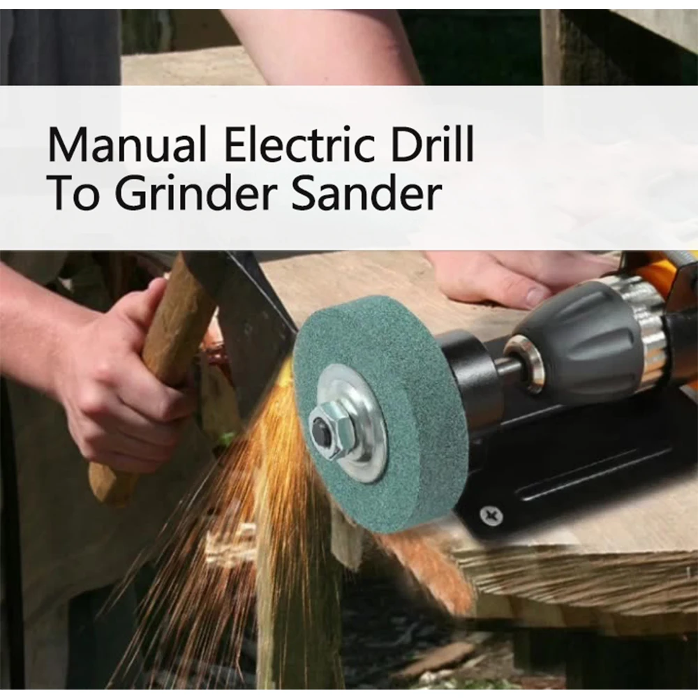 Manual Electric Drill To Grinder Sander Converter Head Kit Grinding Stone Polishing Wheel Cutter Metal Polishing Accessories
