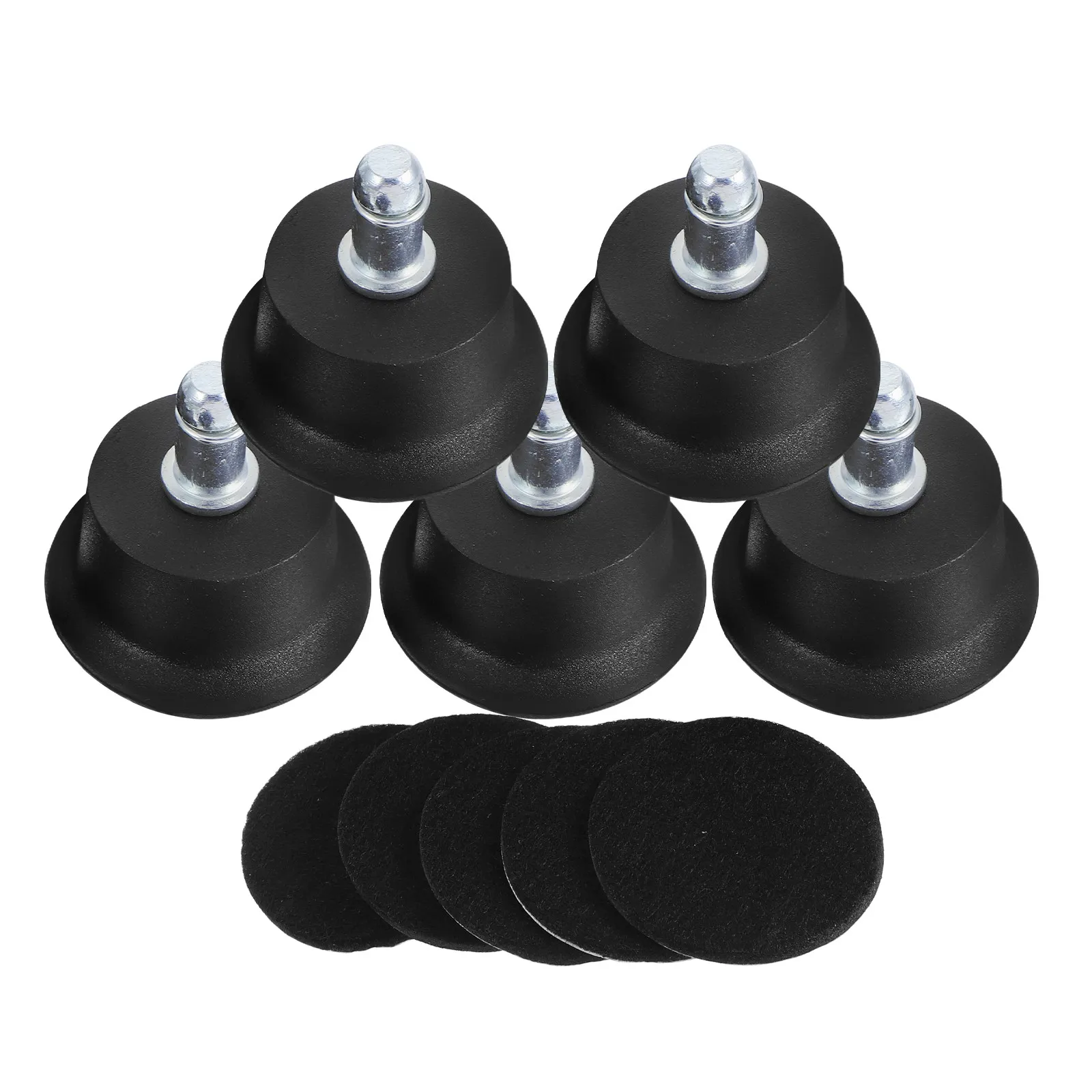 5Pcs Stationary Chair Feet for Office Chair Conversion Anti Slip Stable Glides Floor Protection Suitable Swivel Gaming Executive