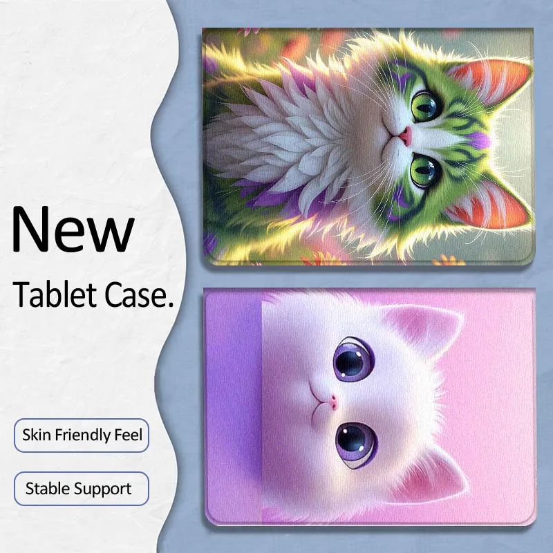 

Color Cat Cute Cartoon For Samsung Galaxy Tab A7 A A8 A9 A11 S6 S11 10.1 10.4 10.5 Inch Lite PLus Soft Tablet Case Gift