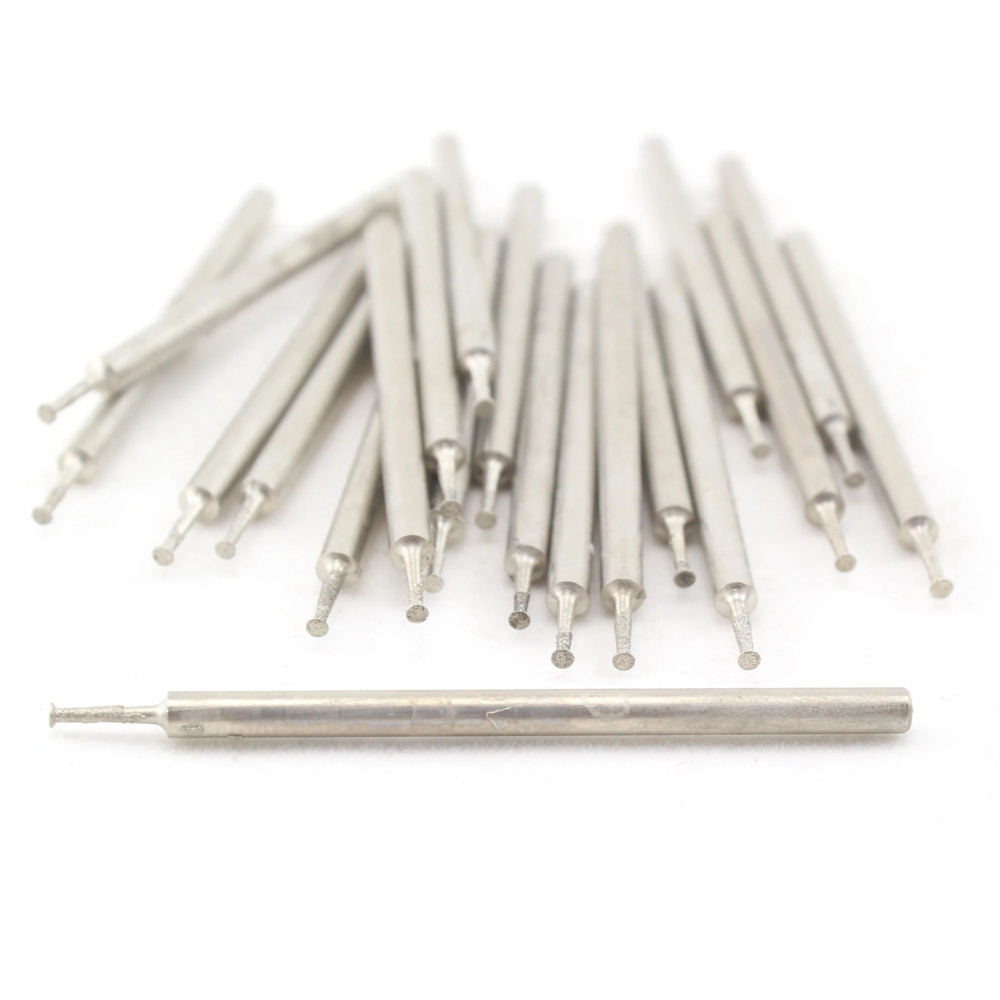 

10 шт., набор алмазных шлифовальных фрез, супертонкий Т-образный хвостовик 2,35 мм, вращающийся инструмент для ювелирных изделий, стекла, камня, резьба по металлу, гранильный инструмент