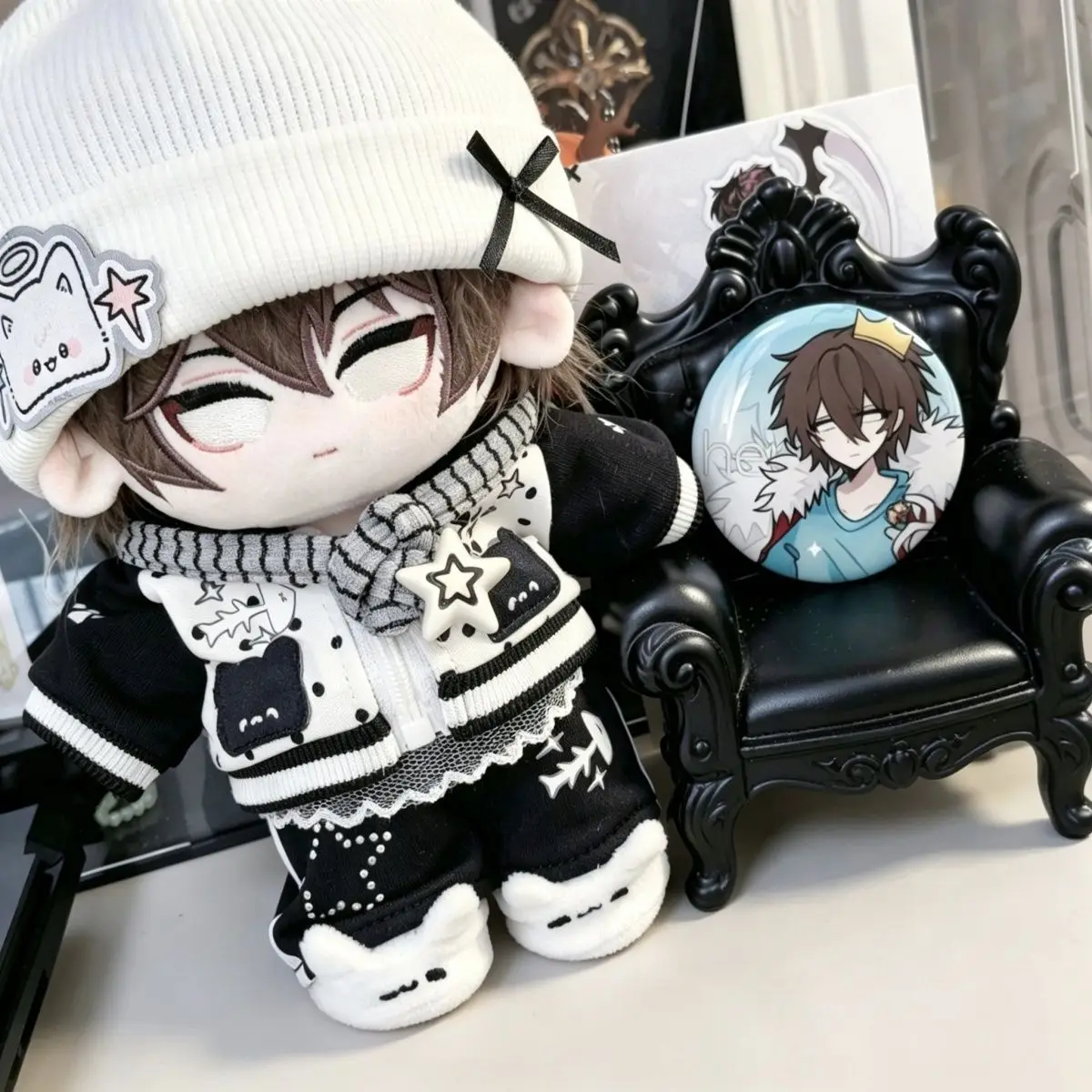 New 20cm Game Character Him Plush Doll Anime Periphery Hero Brine Cosplay Dress Up Cotton Doll Stuffed Toy Collectible Xmas Gift