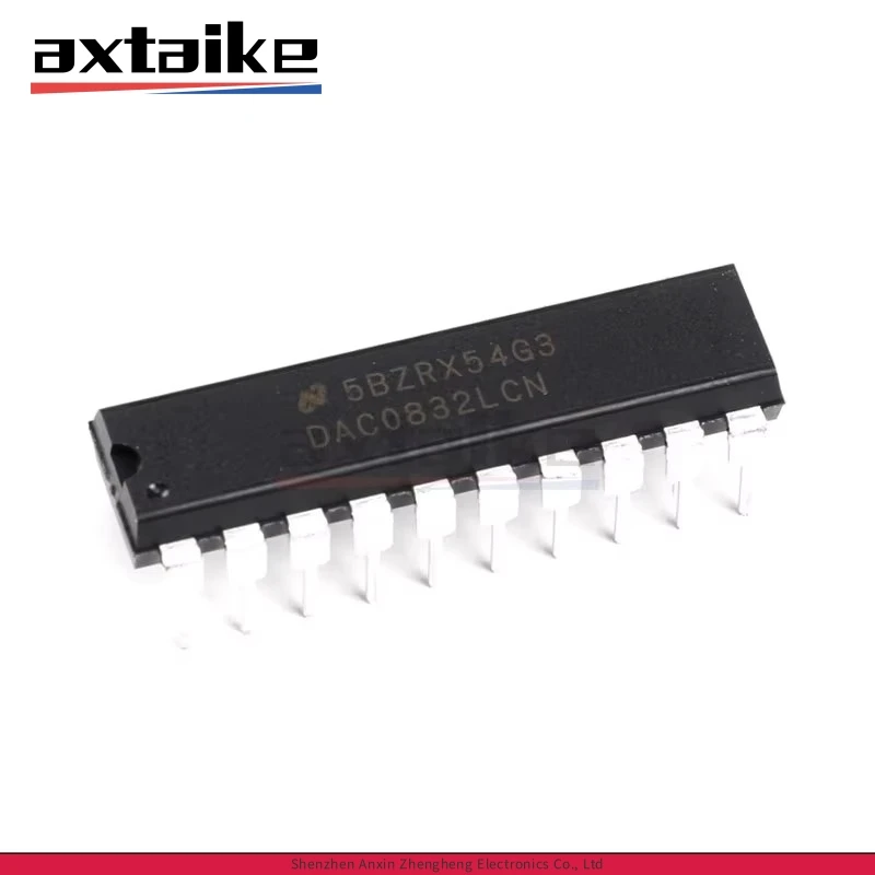 

DAC0832 DAC0832LCN DIP-20 8-Bit Digital To Analog Converters MPU Compatible Double-Buffered DAC IC Chip