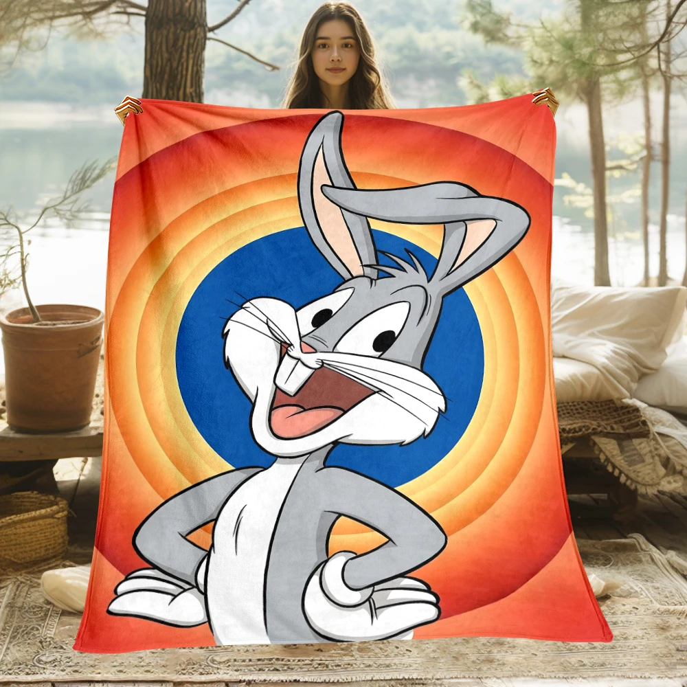 Bugs Bunny Cute blanket to keep warm birthday gift to keep warm blanket super cute thin blanket Portable Anti-Pilling Picnic