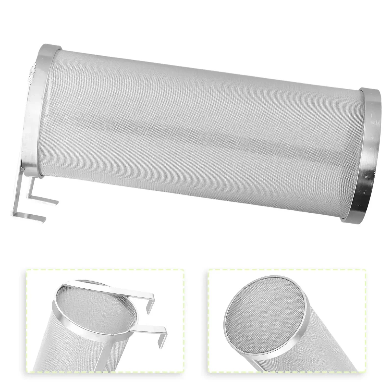 1Pc 25x10cm Multi Purpose Stainless Steel Hop Filter Strainer 300 M-icron Mesh Homebrew Beer Hopper Spider For Wine Beer Brewing