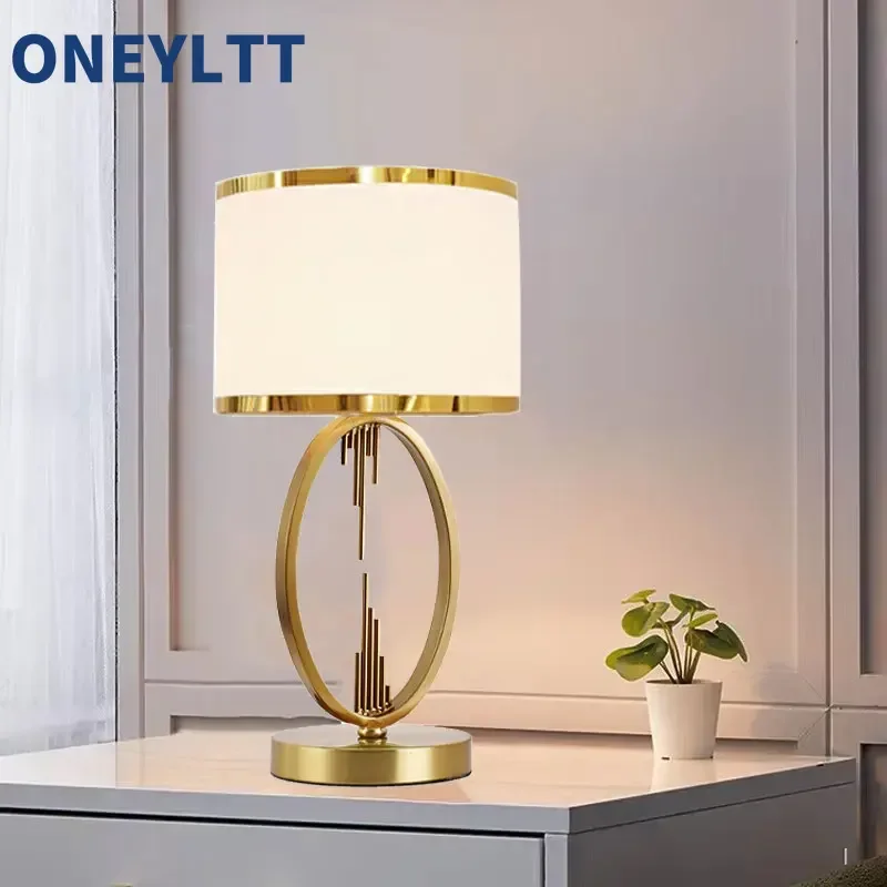

Luxury bedroom bedside lamp, living room European touch bedside table lamp, American style room table lamp, hotel table lamp