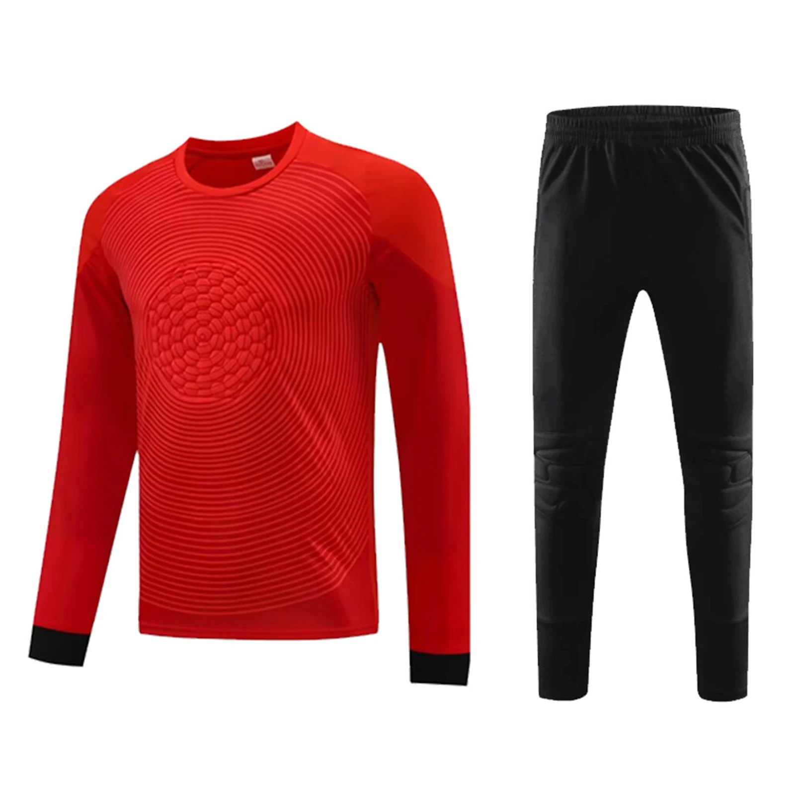 زي حارس المرمى الاحترافي لكرة القدم قمصان حارس المرمى للرجال ملابس رياضية بأكمام طويلة مطبوعة على شكل دائرة مع بنطلون #2