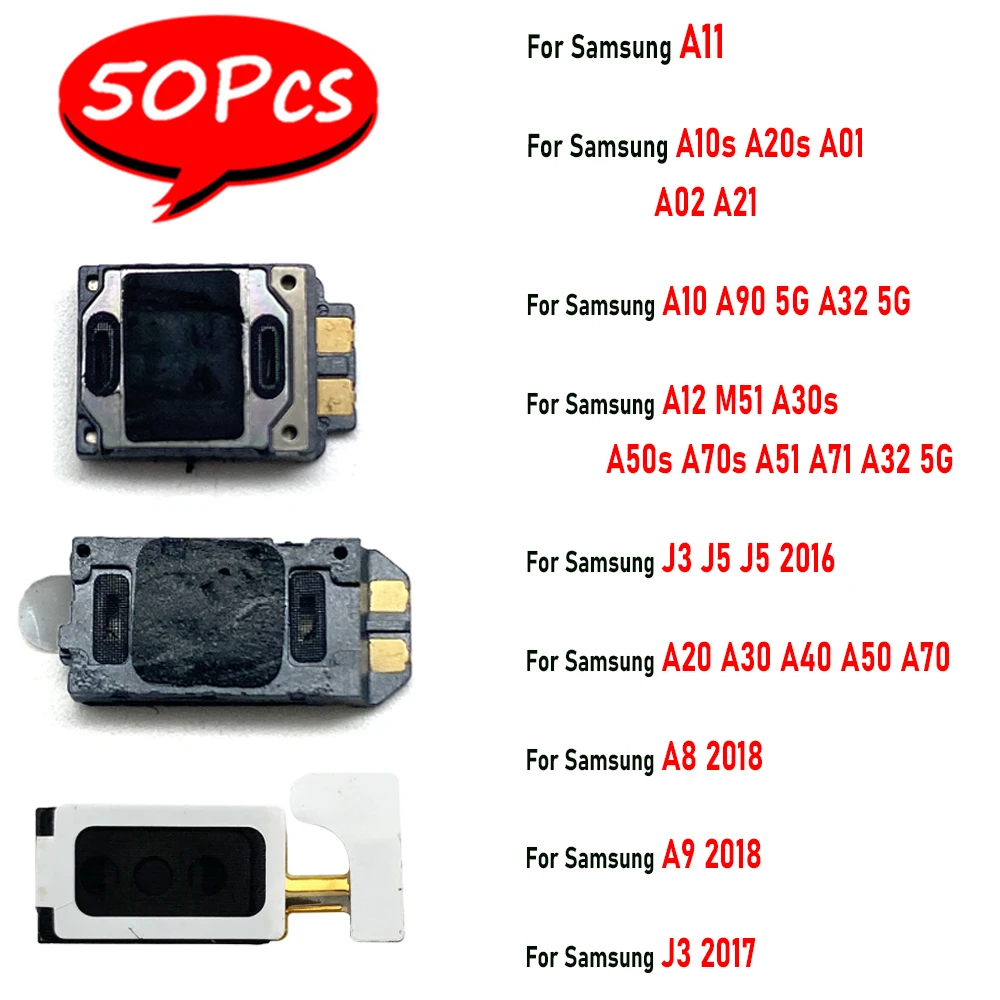 50 шт., для Samsung A10S A12 A01 A11 A50 A50S A51 A70 A70S A71 M51 A30S A90 A32 4G 5G J3 наушник верхний динамик звуковой приемник кабель