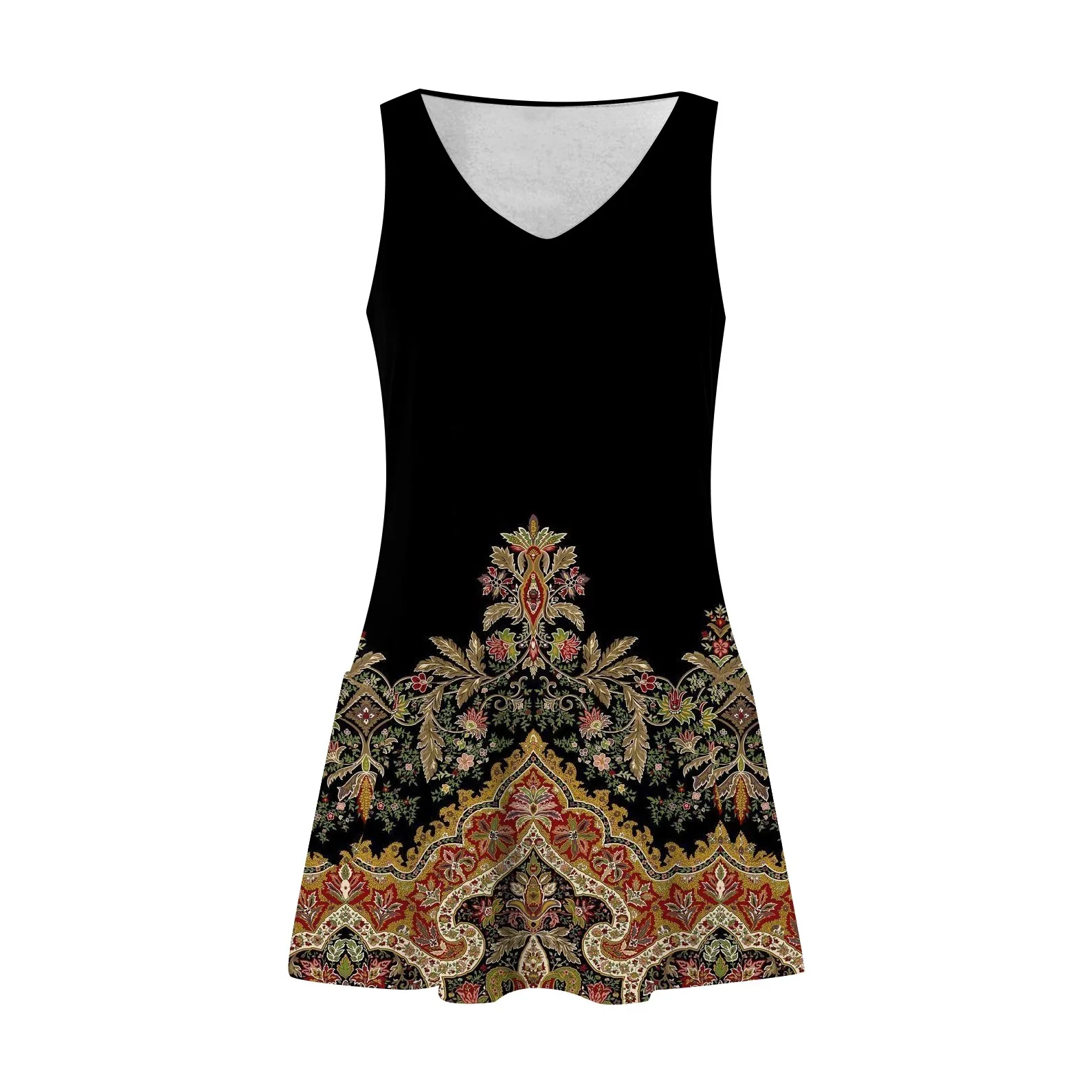 فستان صيفي نسائي غير رسمي بجيوب ، فستان شاطئ بوهيمي ، بلوزات زهرية للنساء ، فستان تيشيرتات ، رقبة على شكل حرف V ، فساتين دبابات فضفاضة ، صيف #3