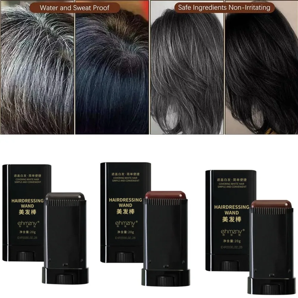 2Pcs Safe and Convenient Comb Hair Dye Portable Hair Dye Comb for Gray Hair Coverage Waterproof Sweat-Proof 2 in 1 Instant Dye