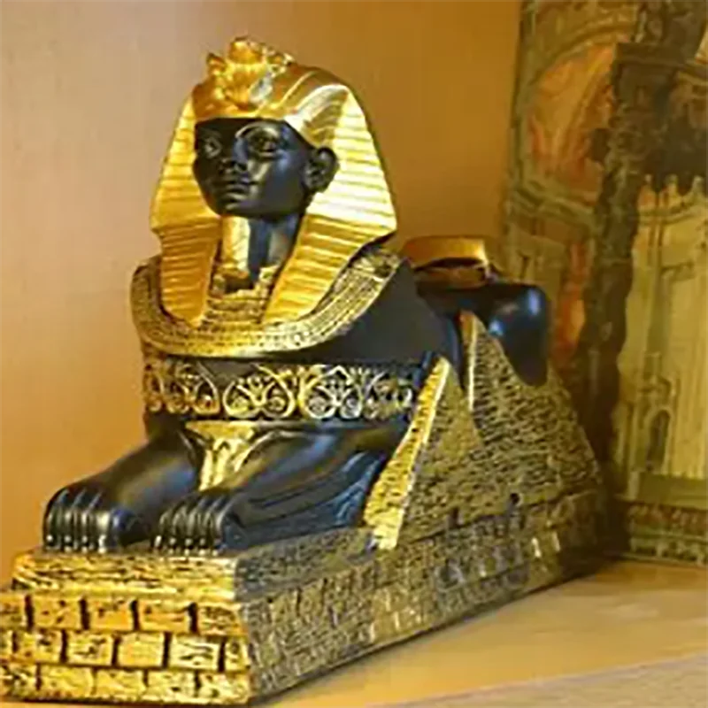 Egyptian Sphinx Statue Pharaoh Tutankhamun Sculpture Ancient Egypt Figure Figurines Resin Craft Home Decor Accessories Souvenirs