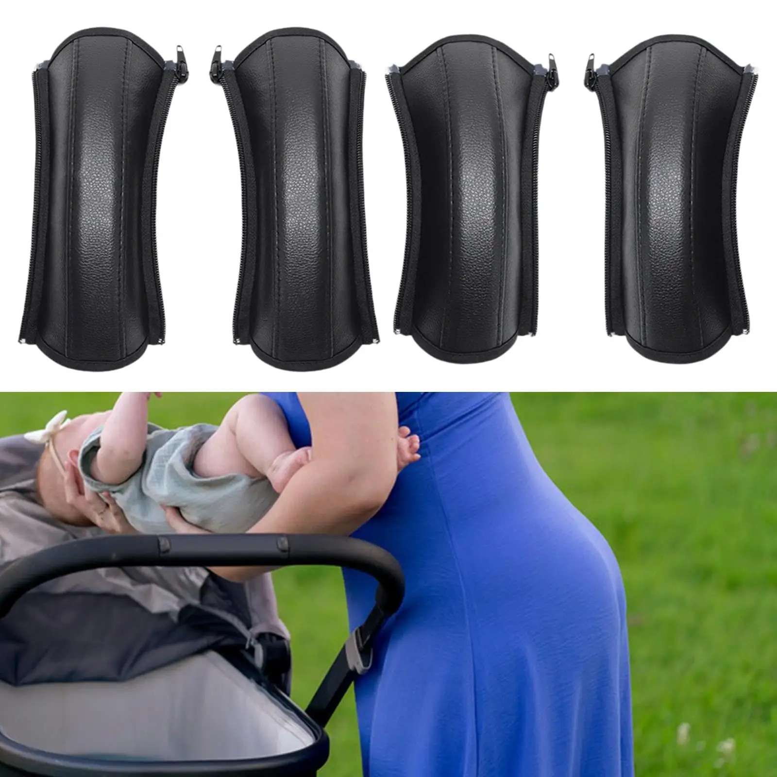 

Stroller Handle Cover,Armrest Cover,Dustproof,Pram Accessories,PU Leather