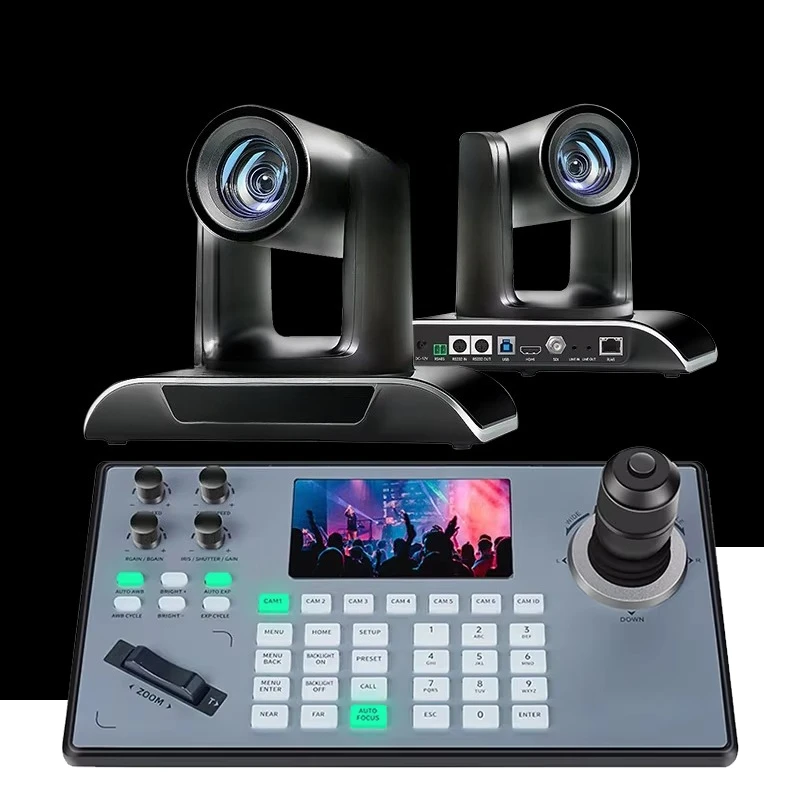 

Professional live broadcast system AI automatic tracking 20X/30X zoom camera with joystick controller