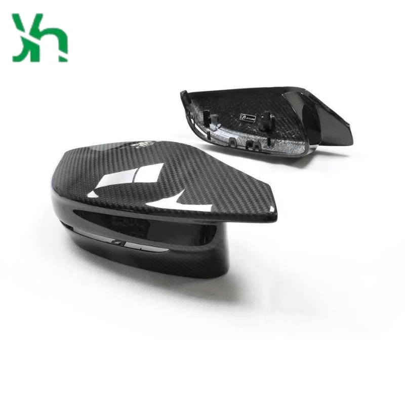 ل BMW G80 G82 G83 G87 G26 G42 I4 M2 M3 M4 2021-2024 RHD غطاء مرآة الكربون الأسود استبدال