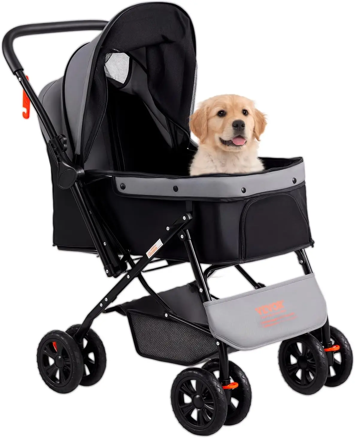 

Dog Cat Stroller for Medium Small Dogs Cats Up to 44lbs,4 Wheel Foldable Pet Stroller and Reversible Handle,Portable Lightweigh