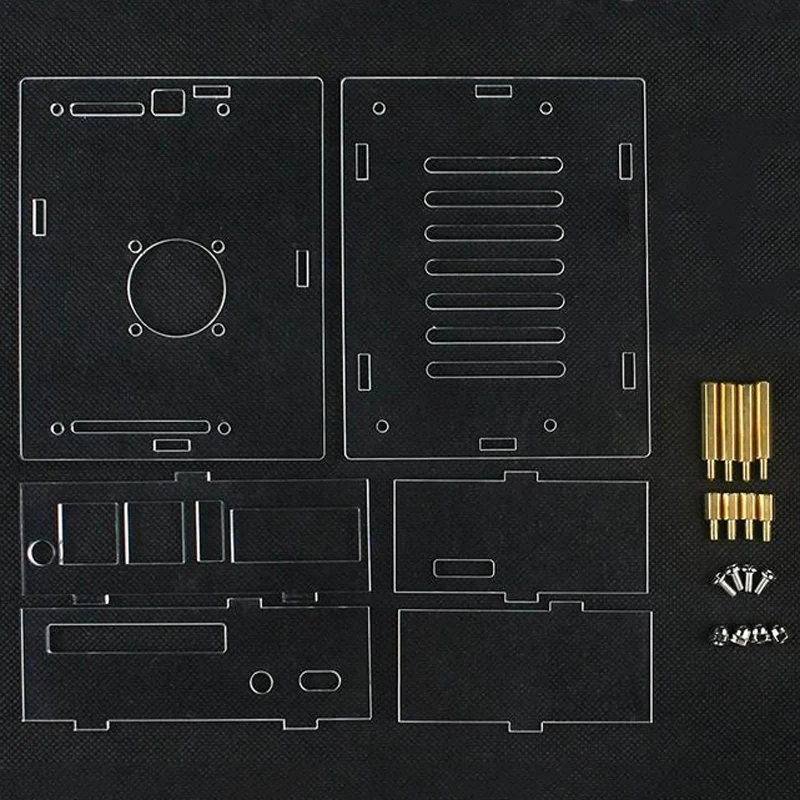 VisionFive 2 Placa de desarrollo, carcasa acrílica con opción de ventilador de radiador