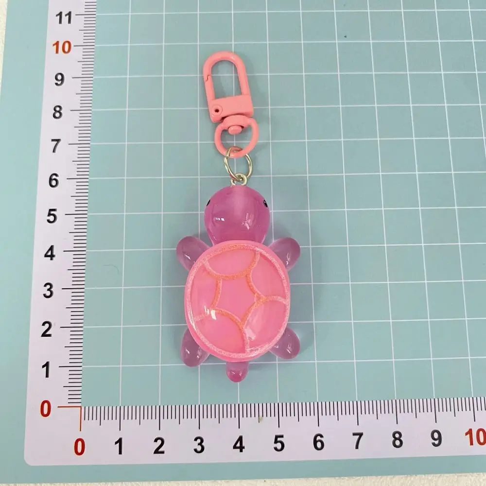 Mini Glow-in-the-dark Color Turtle Keychain Ins Cute Turtle Keyring Vintage Cartoon Bag Pendant Accessories Lovers