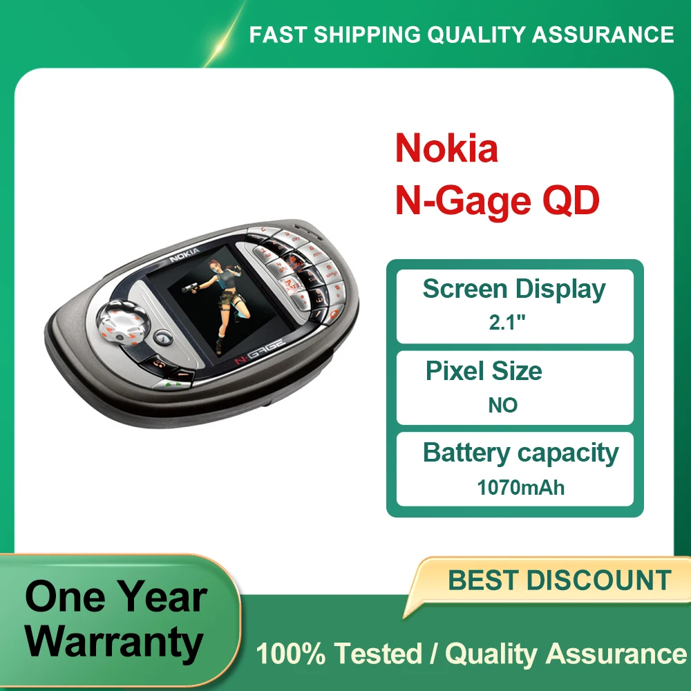 مكبر صوت بلوتوث Nokia N-Gage QD غير مقفول مجدد، لوحة مفاتيح باللغة الإنجليزية، حالة جيدة