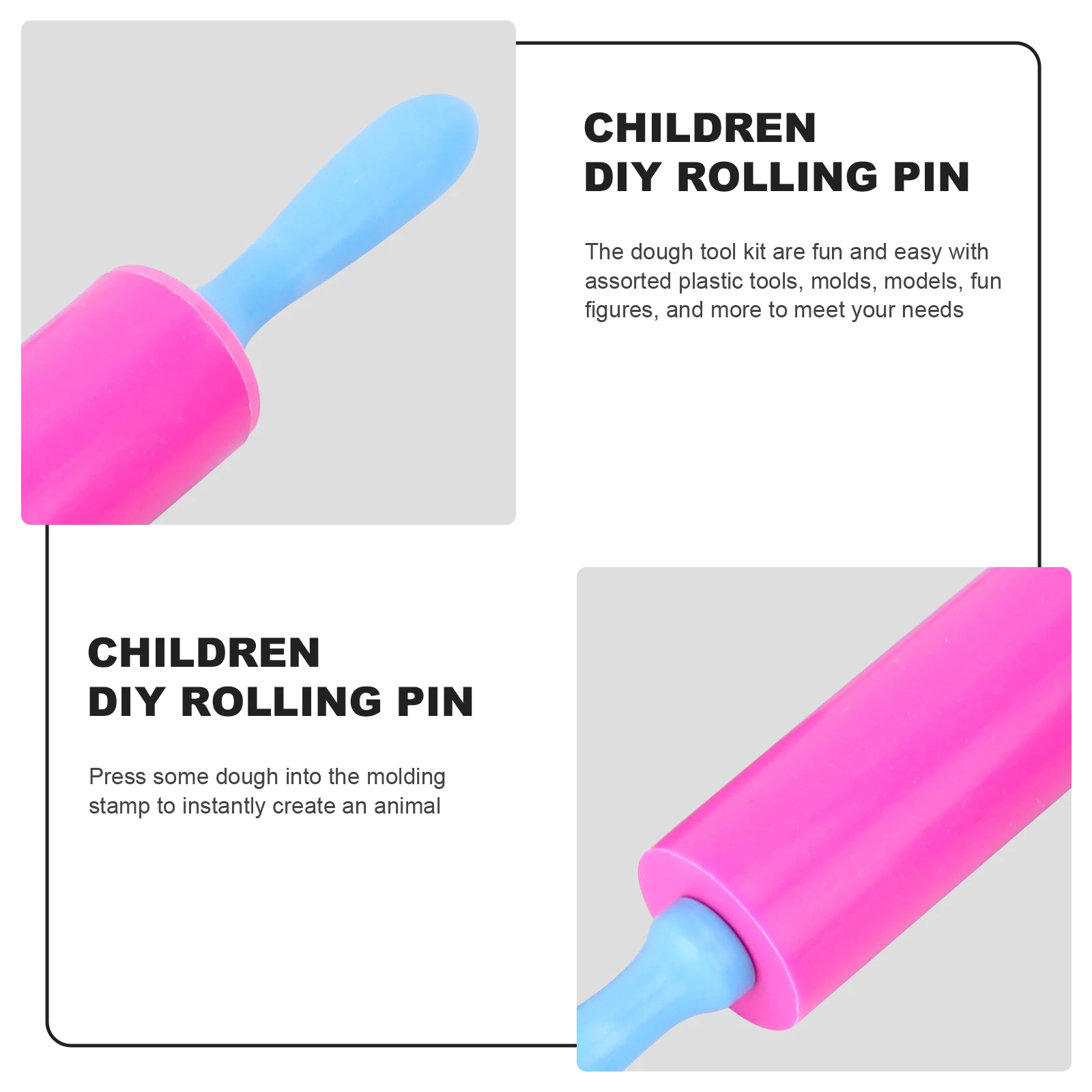 ชุดเครื่องมือทำขนมปังปั้นดินเหนียวสำหรับเด็ก 3 ชิ้น น้ำหนักเบา ทำเองได้ ชุดอุปกรณ์รีดแป้งอัจฉริยะ สำหรับการเล่นสร้างสรรค์ในวัยเริ่มต้น