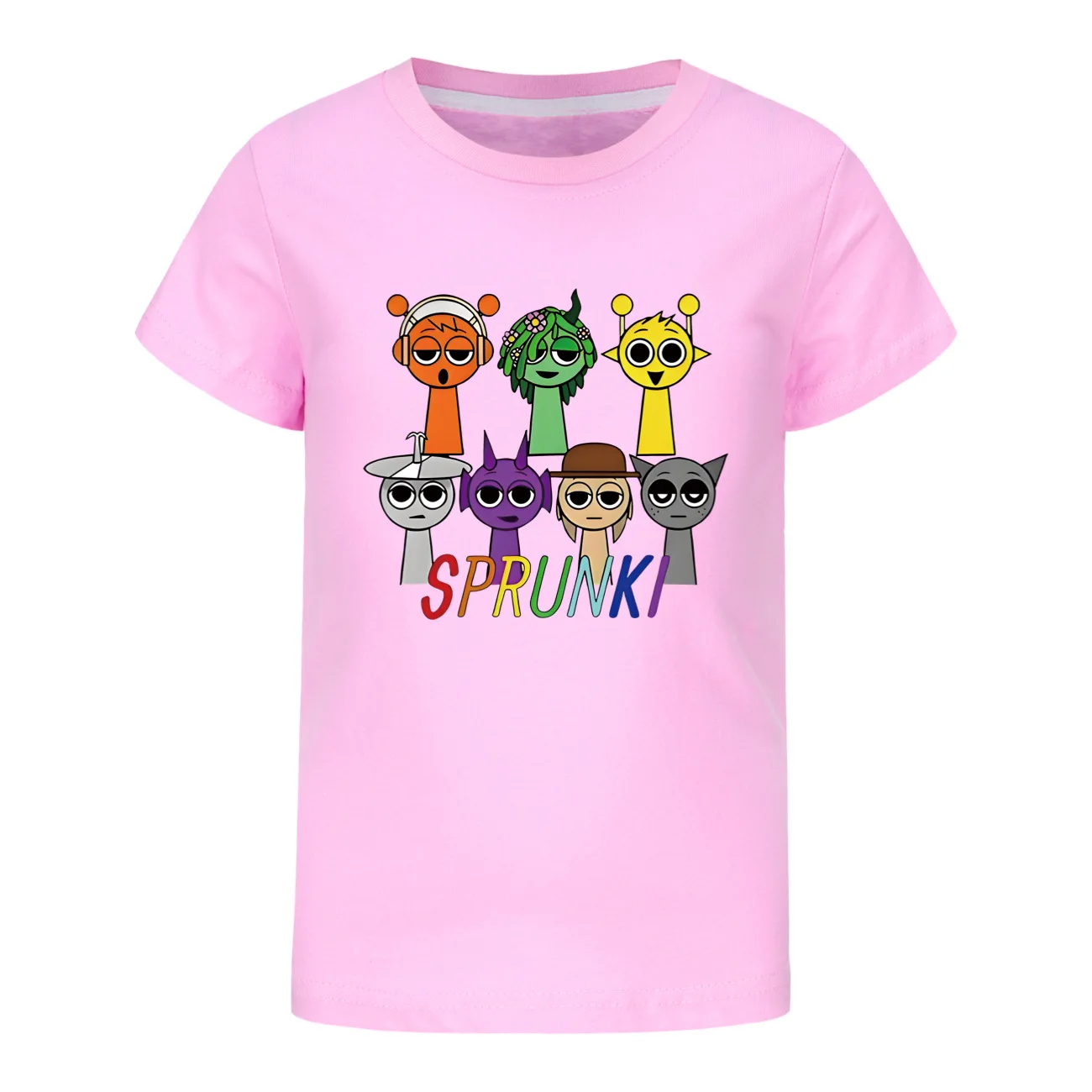 New Sprunki T Shirt Kids Game Incredibox T-shirt Children Causal Tees Toddler Girls Short Sleeve Tops Boys Cartoon Clothes