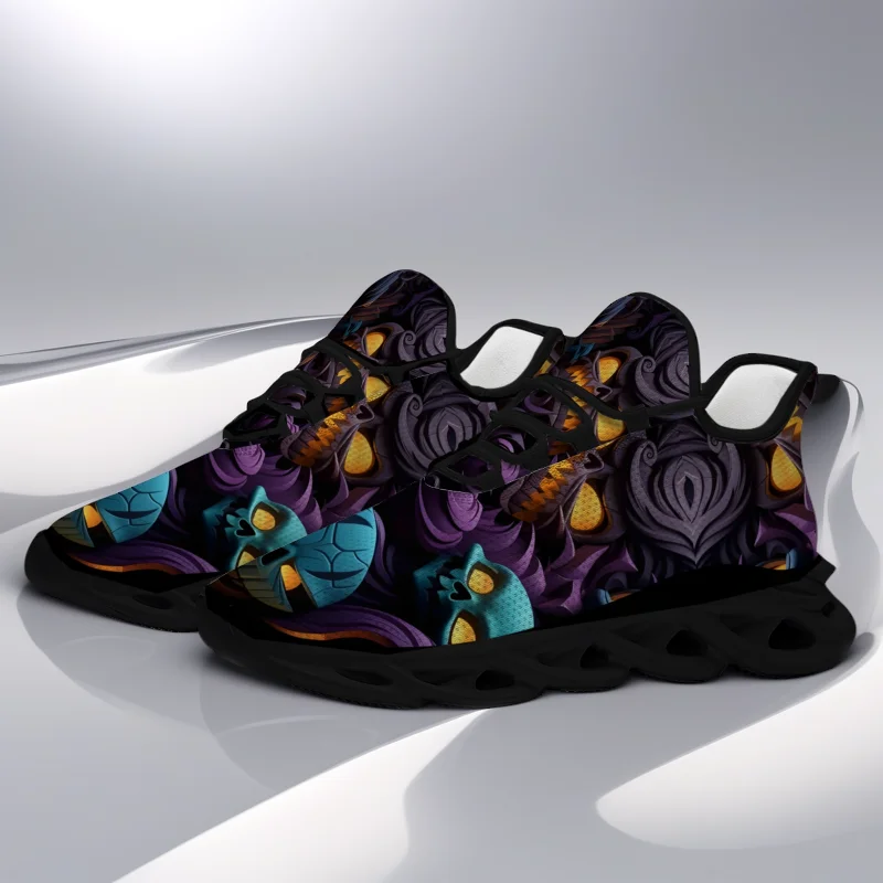 أحذية رياضية غير رسمية مخصصة على شكل جمجمة فانوس اليقطين أحذية جري للرجال والنساء أحذية شبكية خفيفة الوزن #1