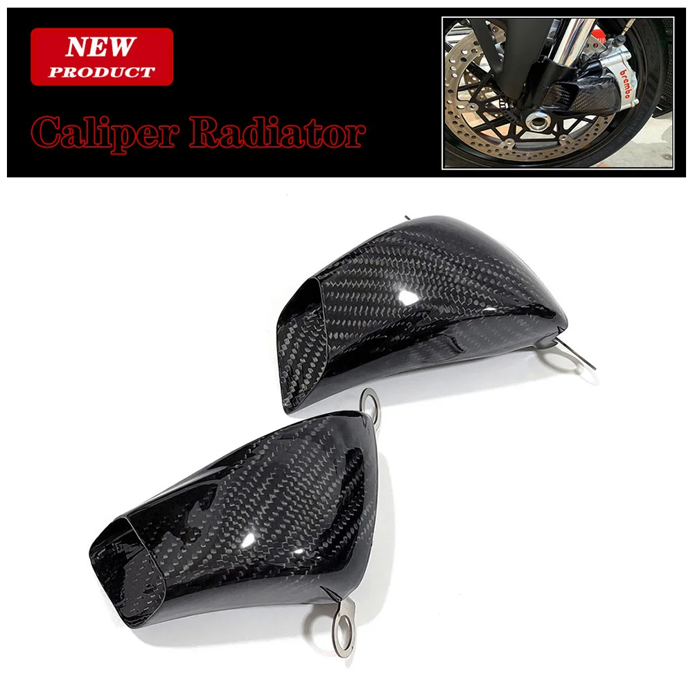 

For Triumph Daytona 675 / R 2013-2018 / Daytona MOTO2 765 2020 Motorcycle Front Brake Caliper Radiator Carbon Fiber Cover