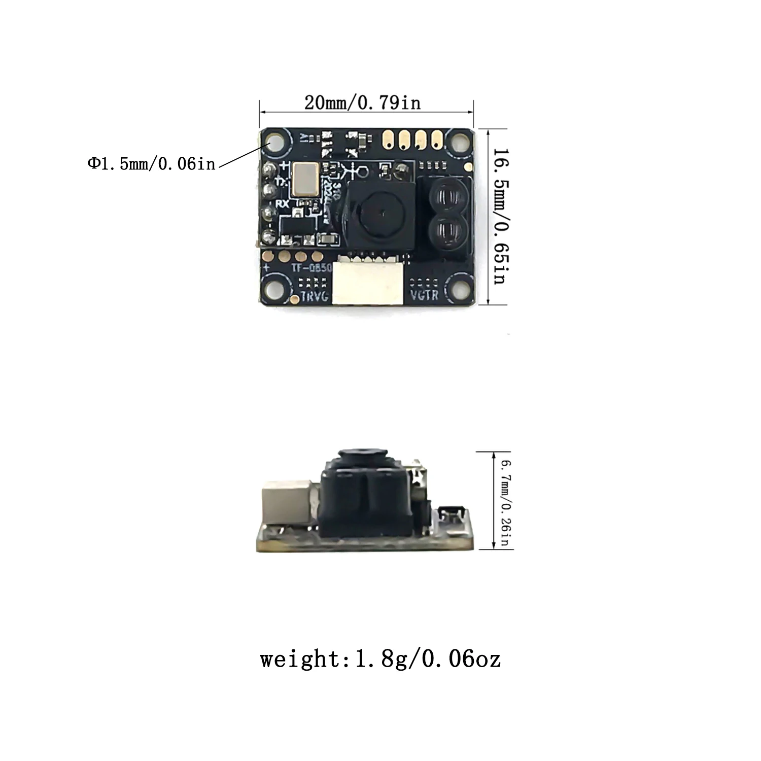 Airselfie FPV dtof 8เมตรโมดูลลื่นไหลด้วยแสงระยะอินฟราเรดชิ้นส่วนอะไหล่โดรน UART/I2C การวัดระยะฟลักซ์ส่องสว่าง