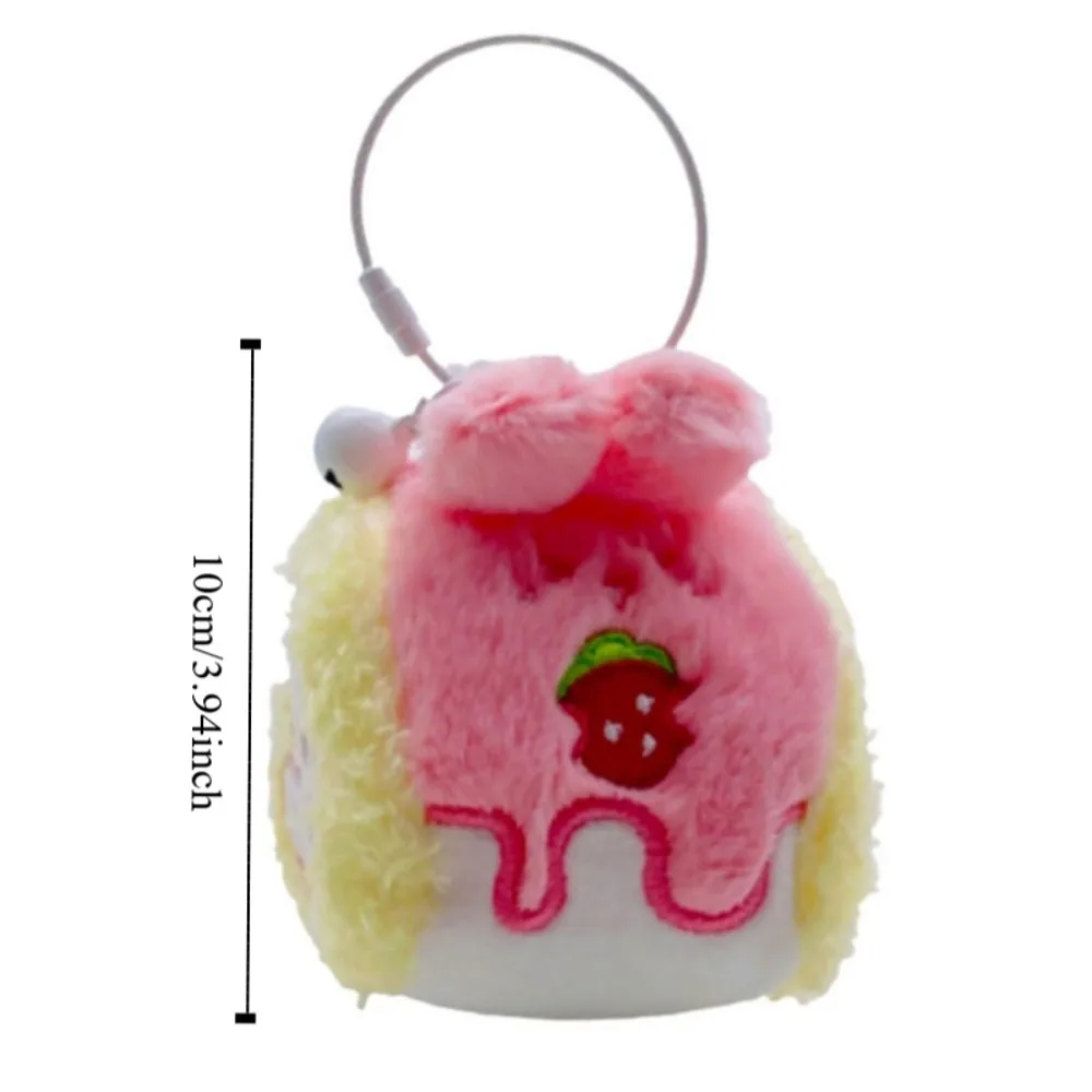Animal rouleau suisse pendentif peluche gâteau apparence peluche rouleau suisse porte-clés 10 cm moelleux dessin animé en peluche porte-clés décoration de la maison