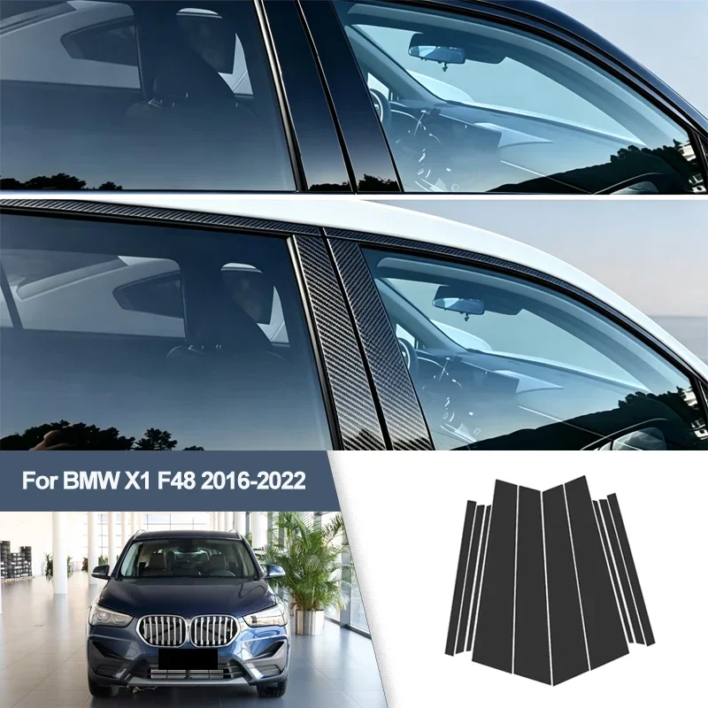 For BMW X1 F48 2016-2022 B/C Pillar Post Stickers PC Window Middle Pillar Trim Decorative Car Exterior Protect Parts
