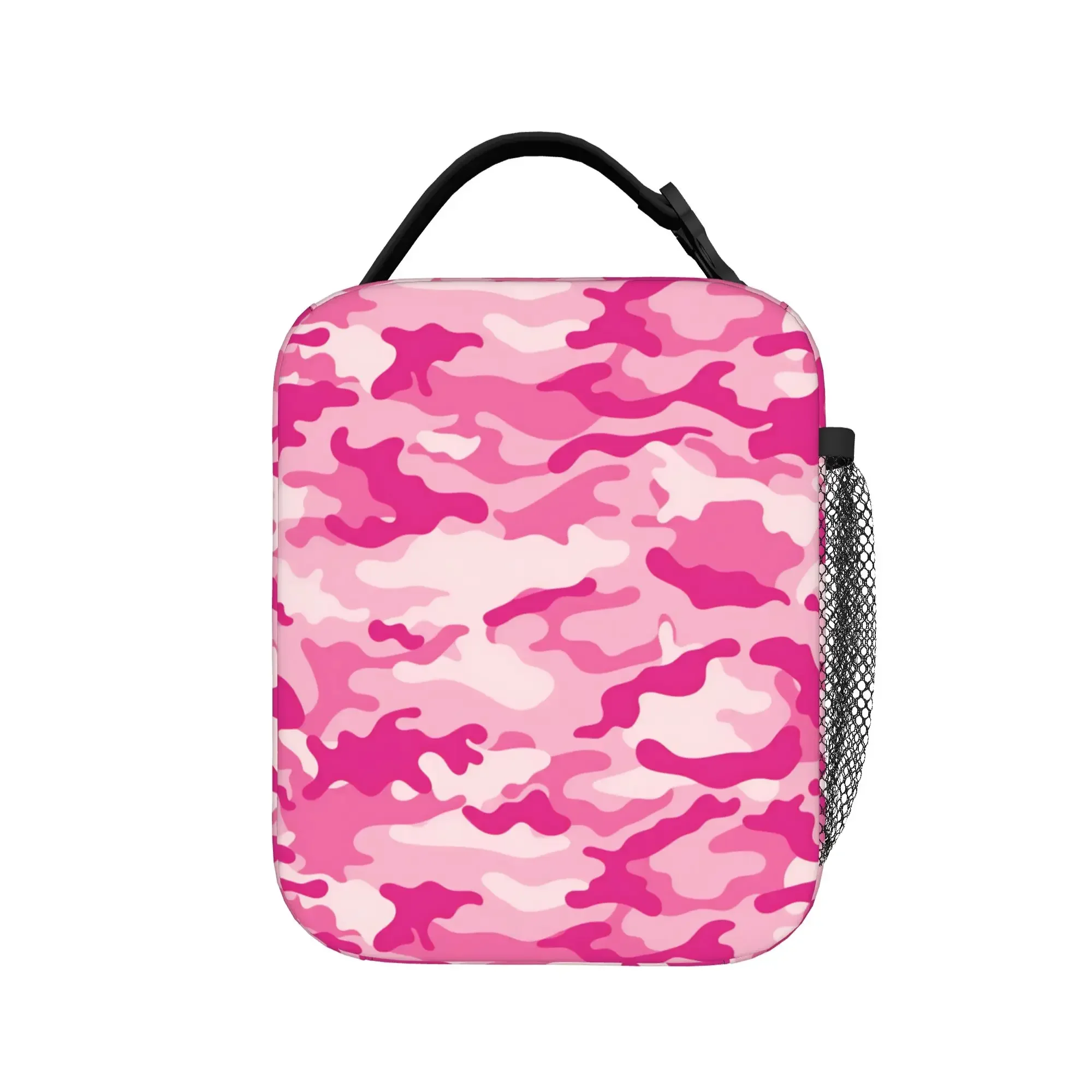 Vivid Green Jungle Camo Lunch Bag Travel Portable Lunch Box For Child  Waterproof Custom Cooler Bag