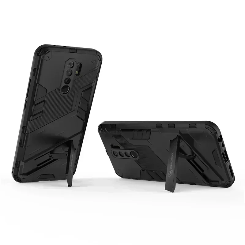 Per Xiaomi Redmi 9 9A 9C custodia con cavalletto armatura custodia per telefono per Redmi 9 Prime 9 Power Cover posteriore con supporto magnetico antiurto