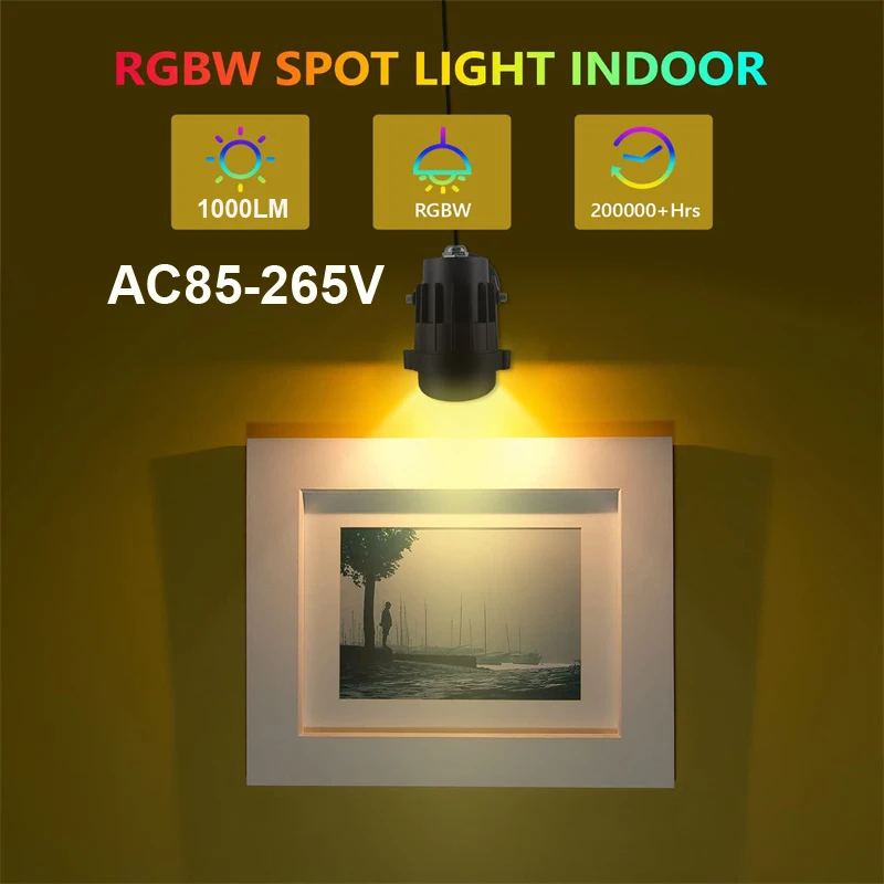 Imagem -06 - Indoor Led Spot Lights 10w Rgbw Accent Iluminação up Light com Controle Remoto Floor Wall Spotlight Lâmpada com 1.5m Switch Plug Pcs